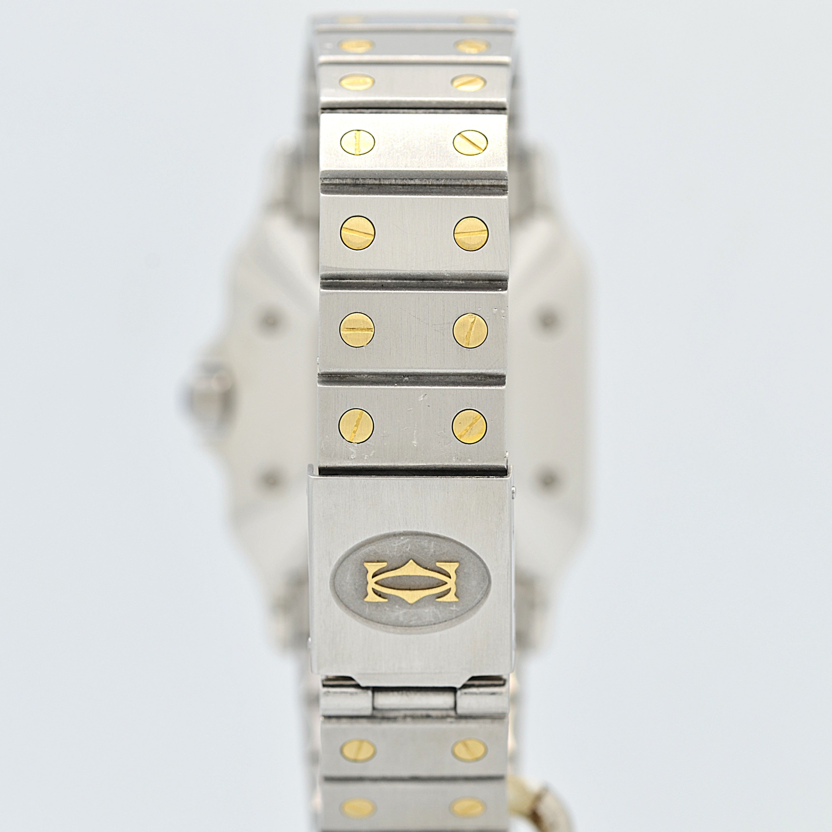 【Cartier】カルティエ サントスガルベ LM 18KYG×SS SWISS MADE 表記 修理明細書付き