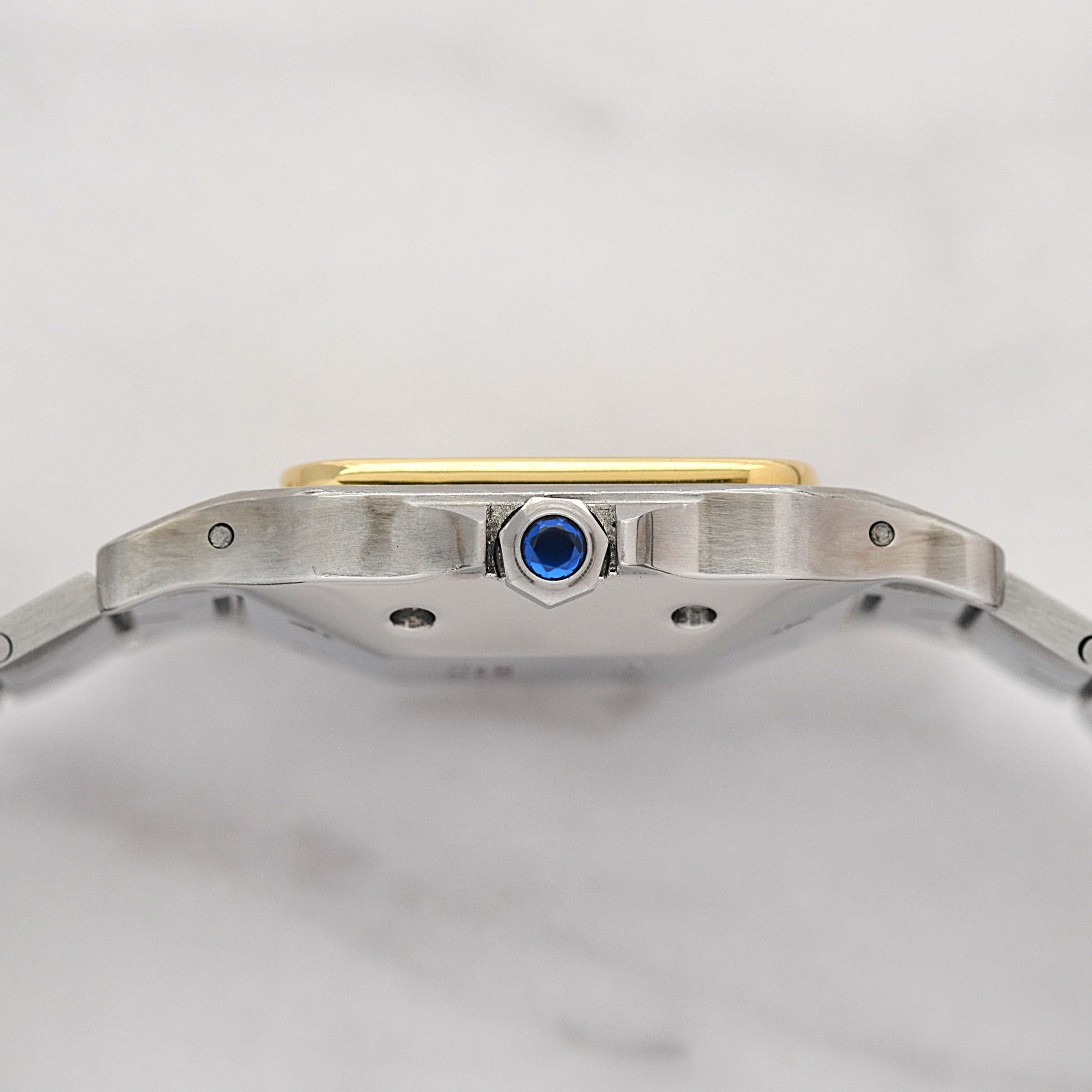 【Cartier】カルティエ サントスガルベ LM 18KYG×SS SWISS MADE 表記 修理明細書付き