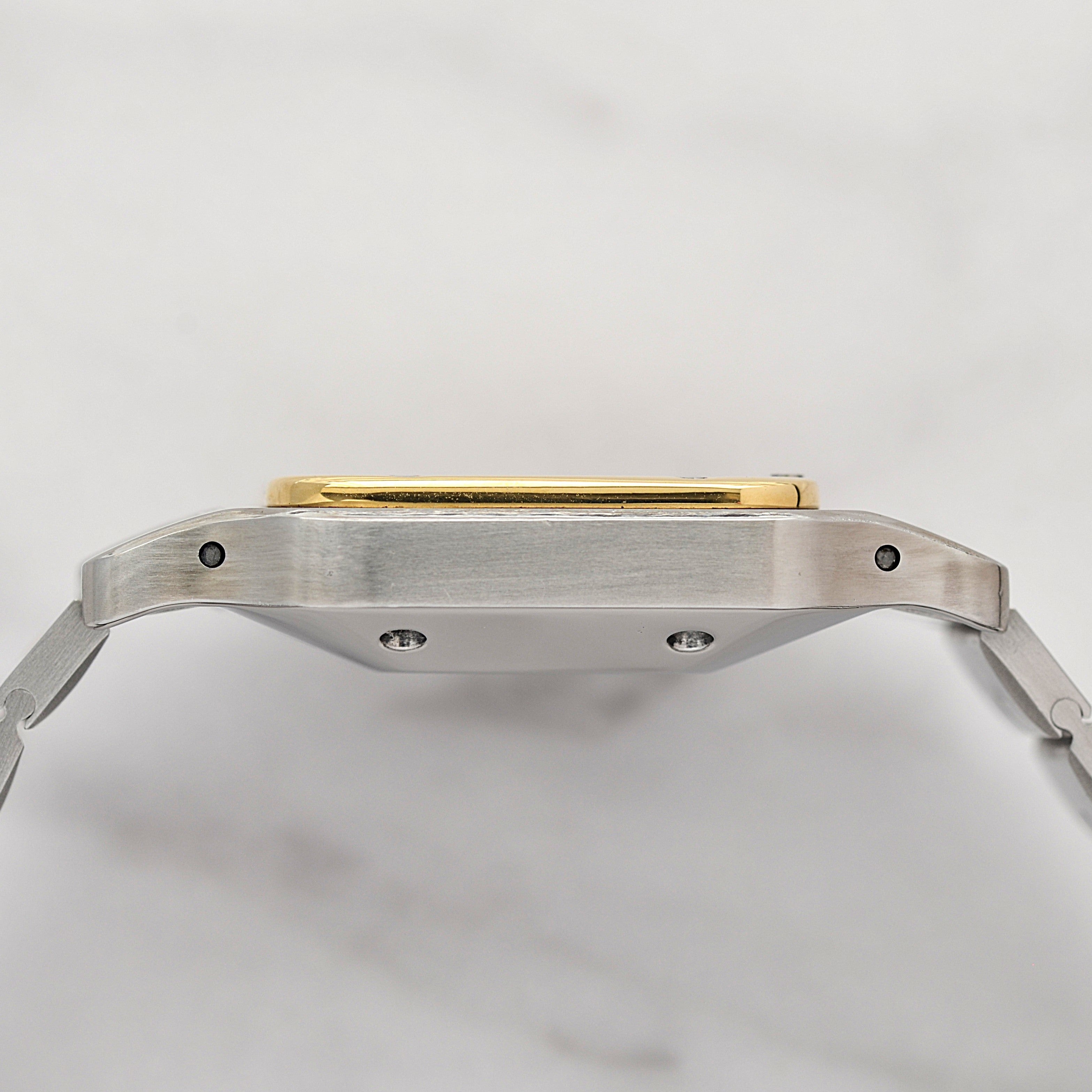 【Cartier】カルティエ サントスガルベ LM 18KYG×SS SWISS MADE 表記 修理明細書付き