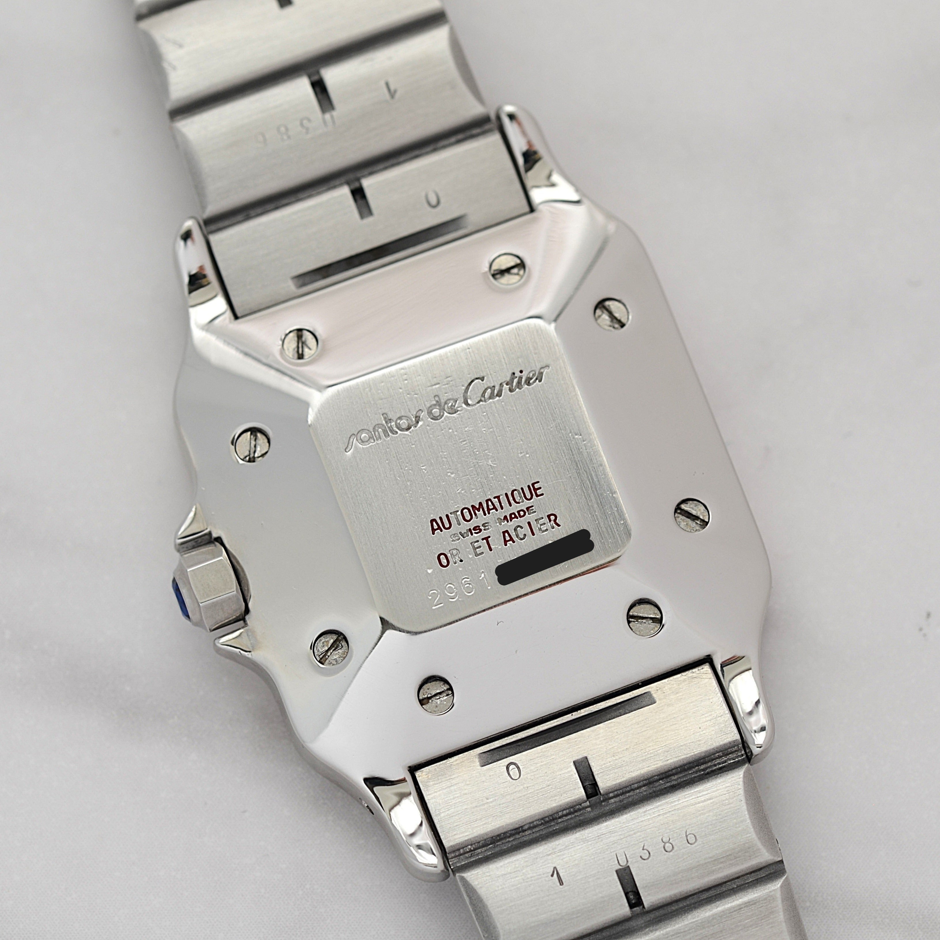 【Cartier】カルティエ サントスガルベ LM 18KYG×SS SWISS MADE 表記 修理明細書付き