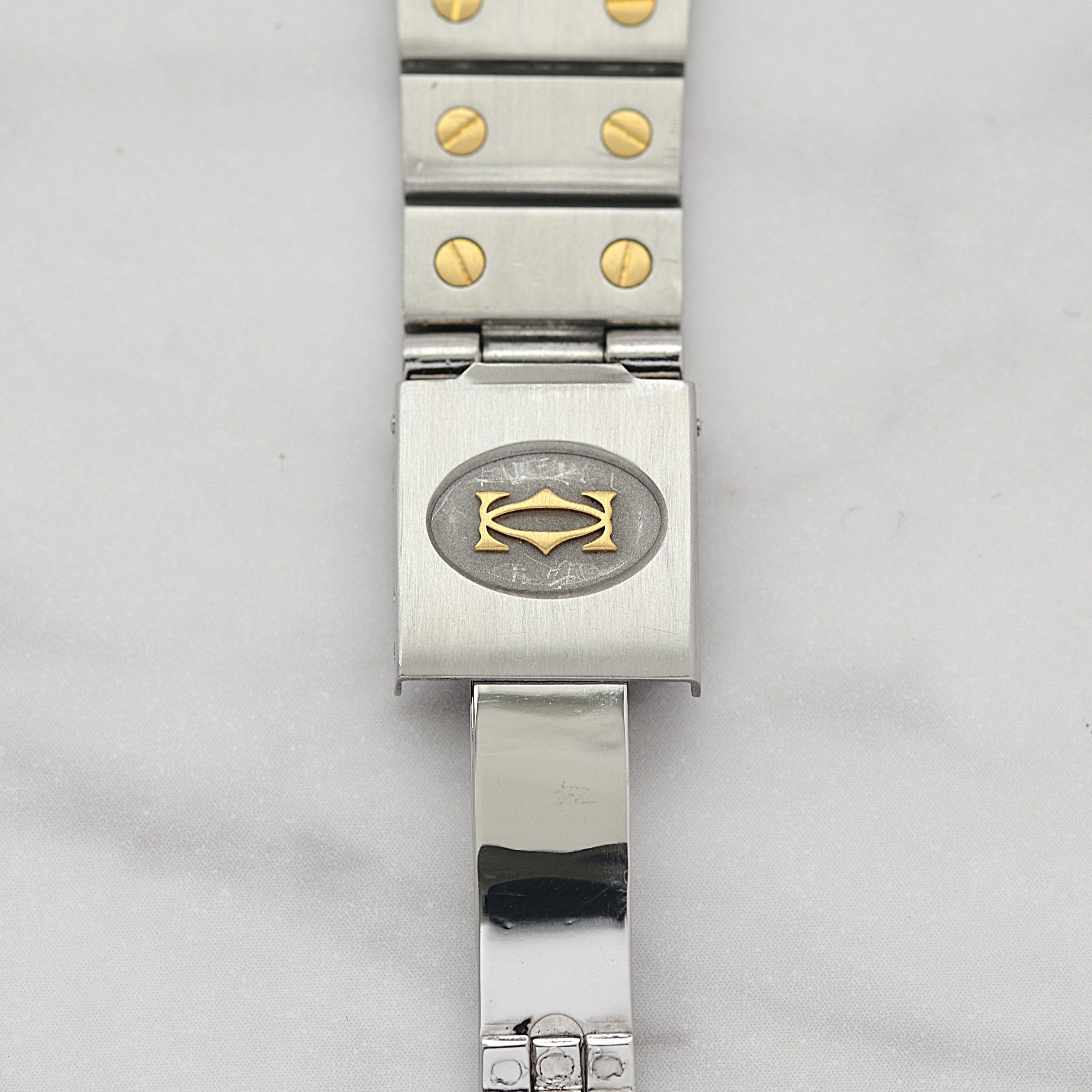 【Cartier】カルティエ サントスガルベ LM 18KYG×SS SWISS MADE 表記 修理明細書付き