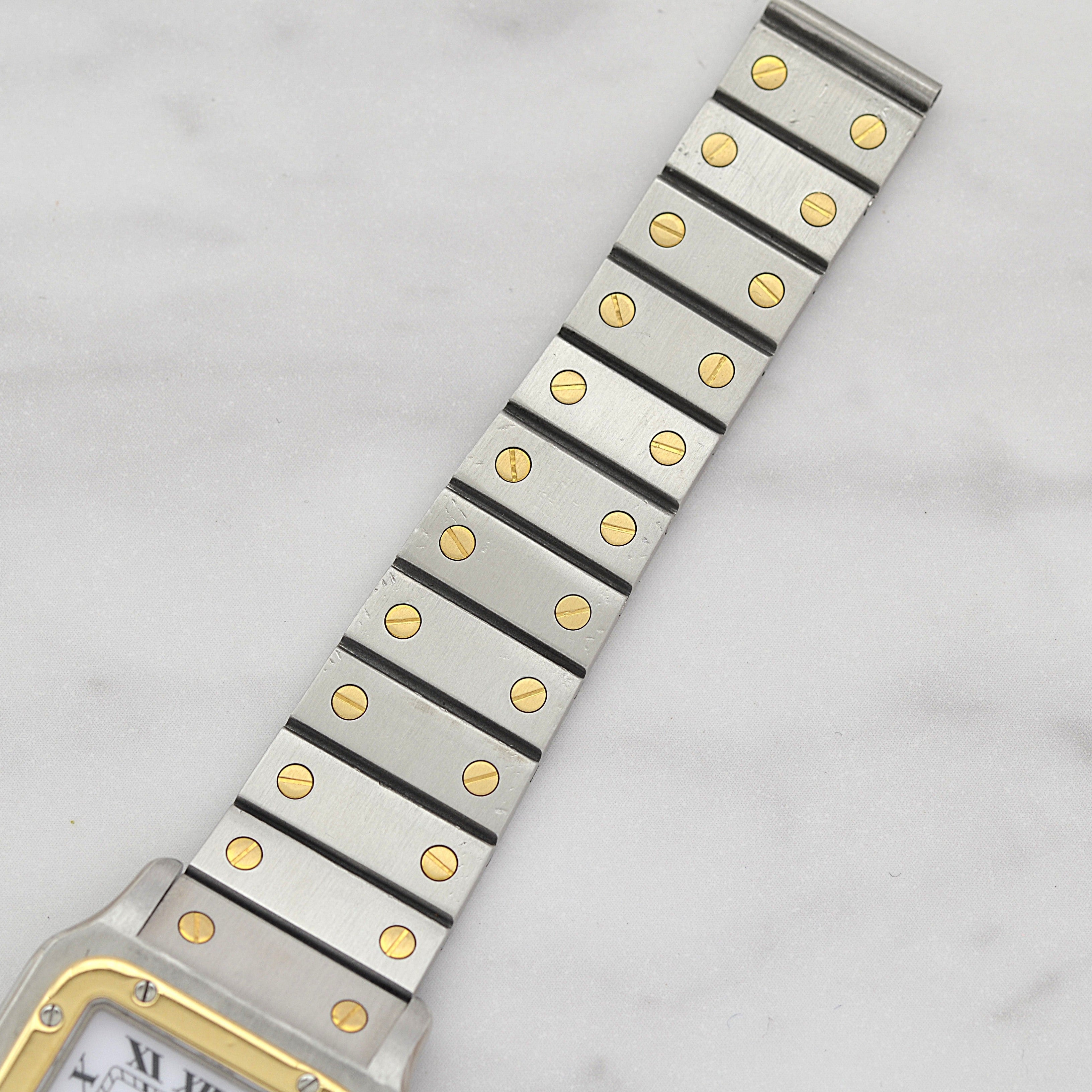 【Cartier】カルティエ サントスガルベ LM 18KYG×SS SWISS MADE 表記 修理明細書付き