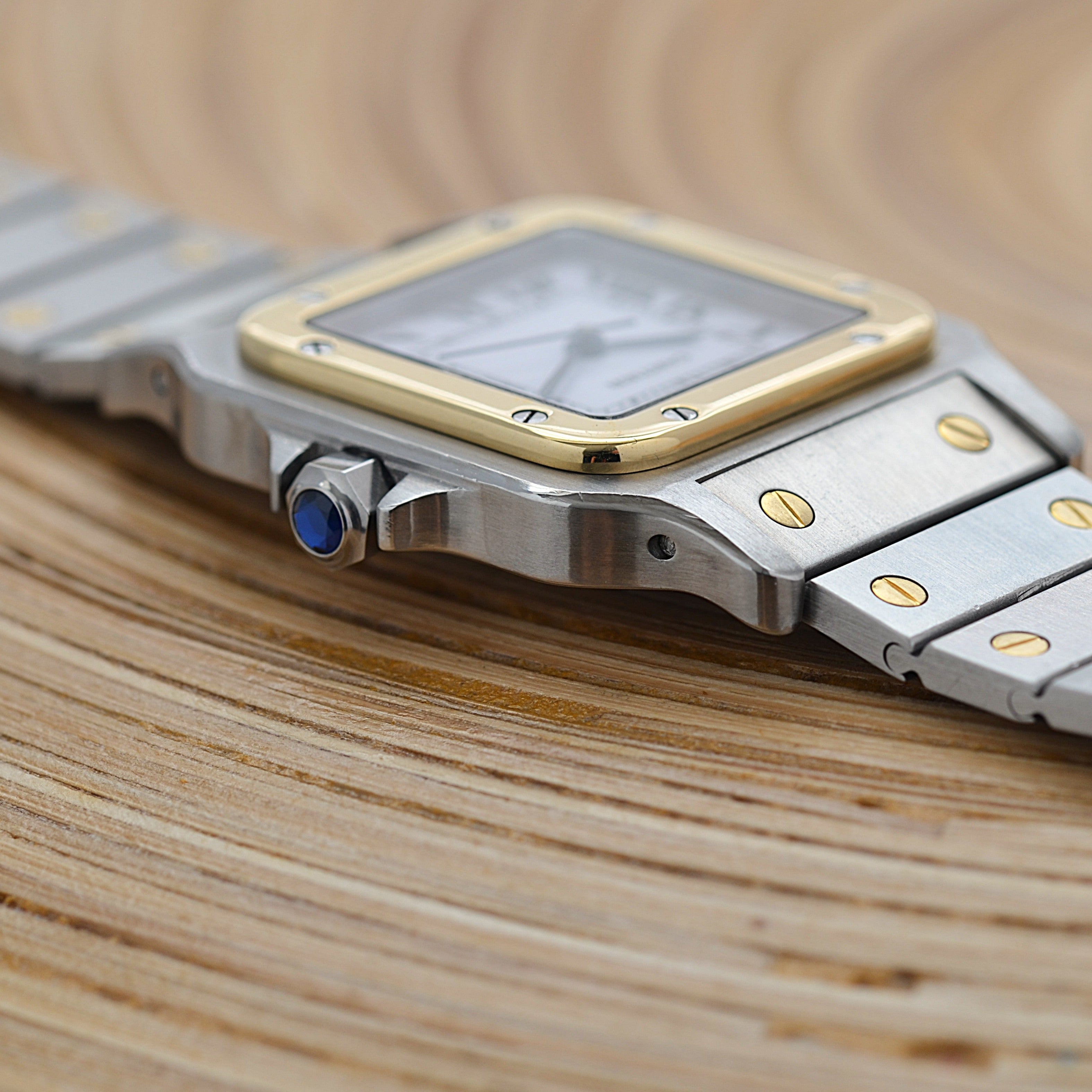 【Cartier】カルティエ サントスガルベ LM 18KYG×SS SWISS MADE 表記 修理明細書付き