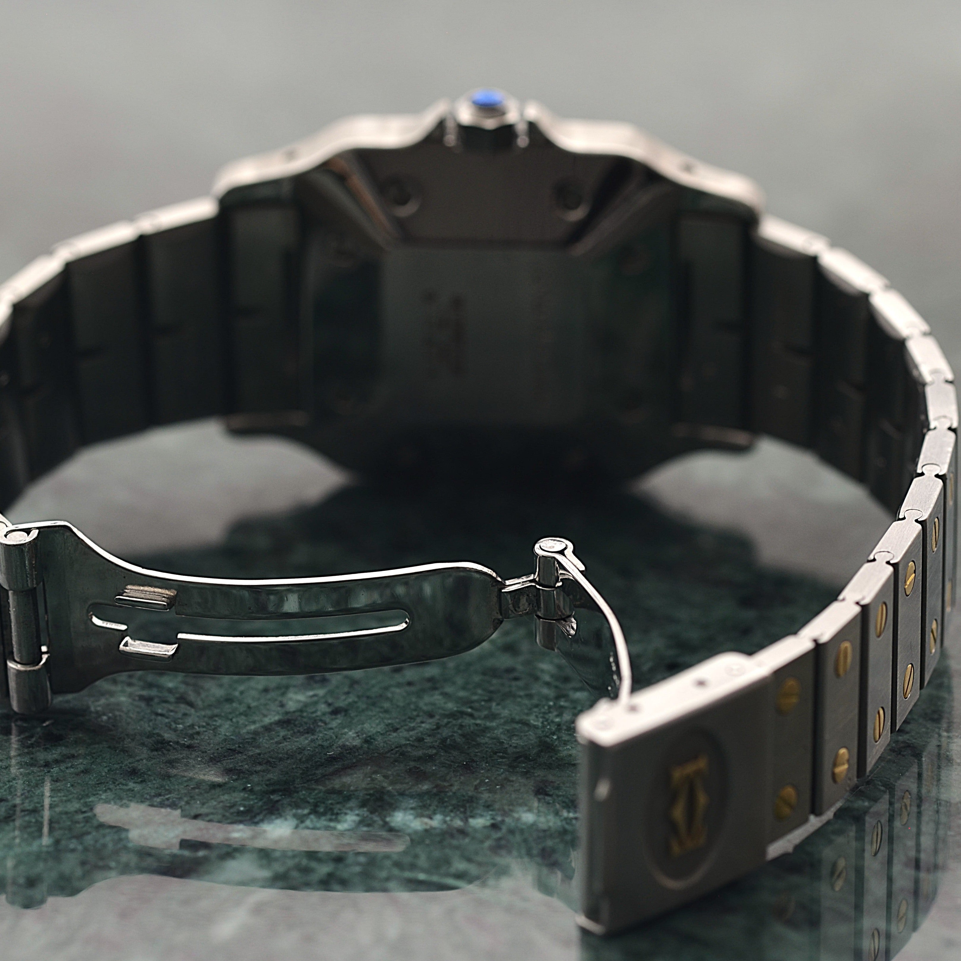 【Cartier】カルティエ サントスガルベ LM 18KYG×SS SWISS MADE 表記 修理明細書付き