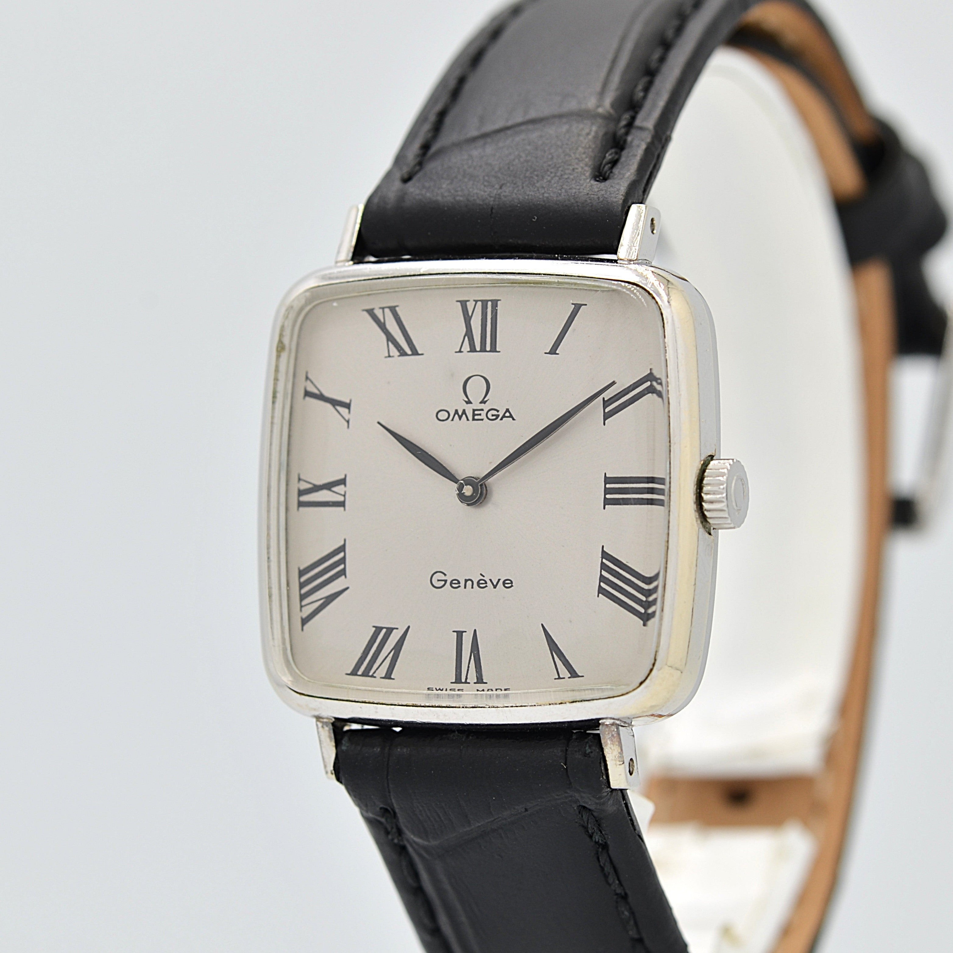 [Omega] 歐米茄日內瓦 WGP 方形銀色男士尺寸附正品扣