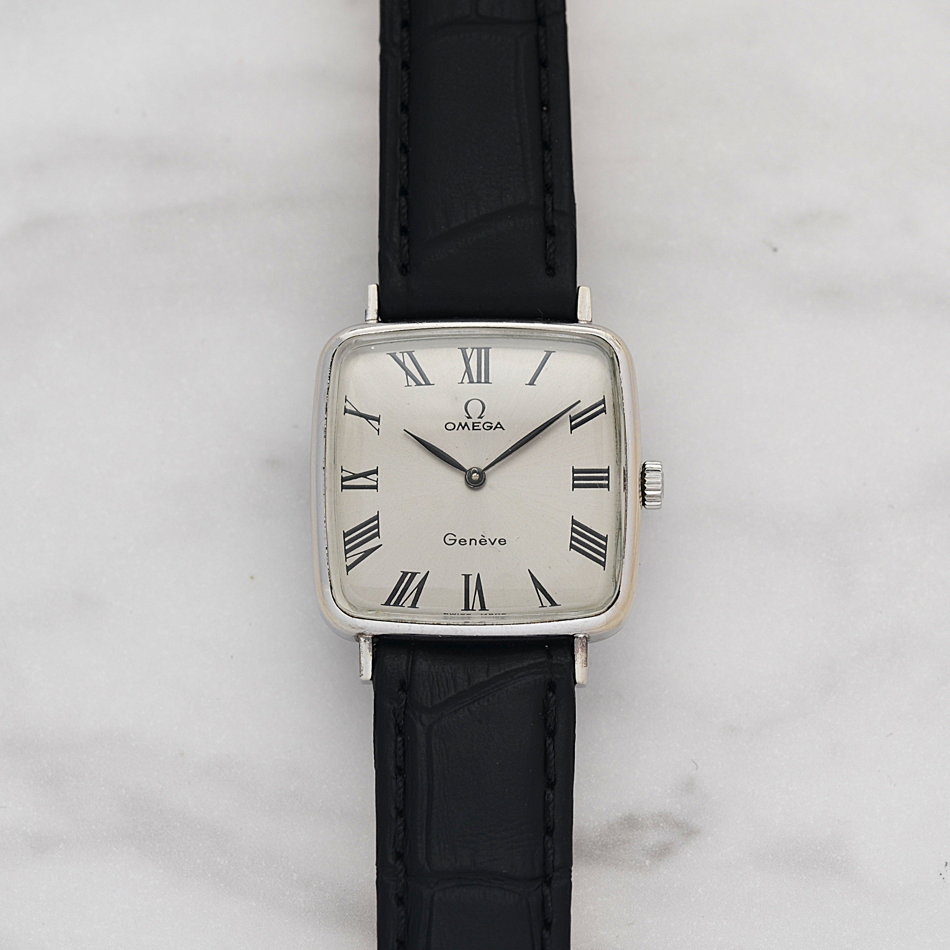 [Omega] 歐米茄日內瓦 WGP 方形銀色男士尺寸附正品扣