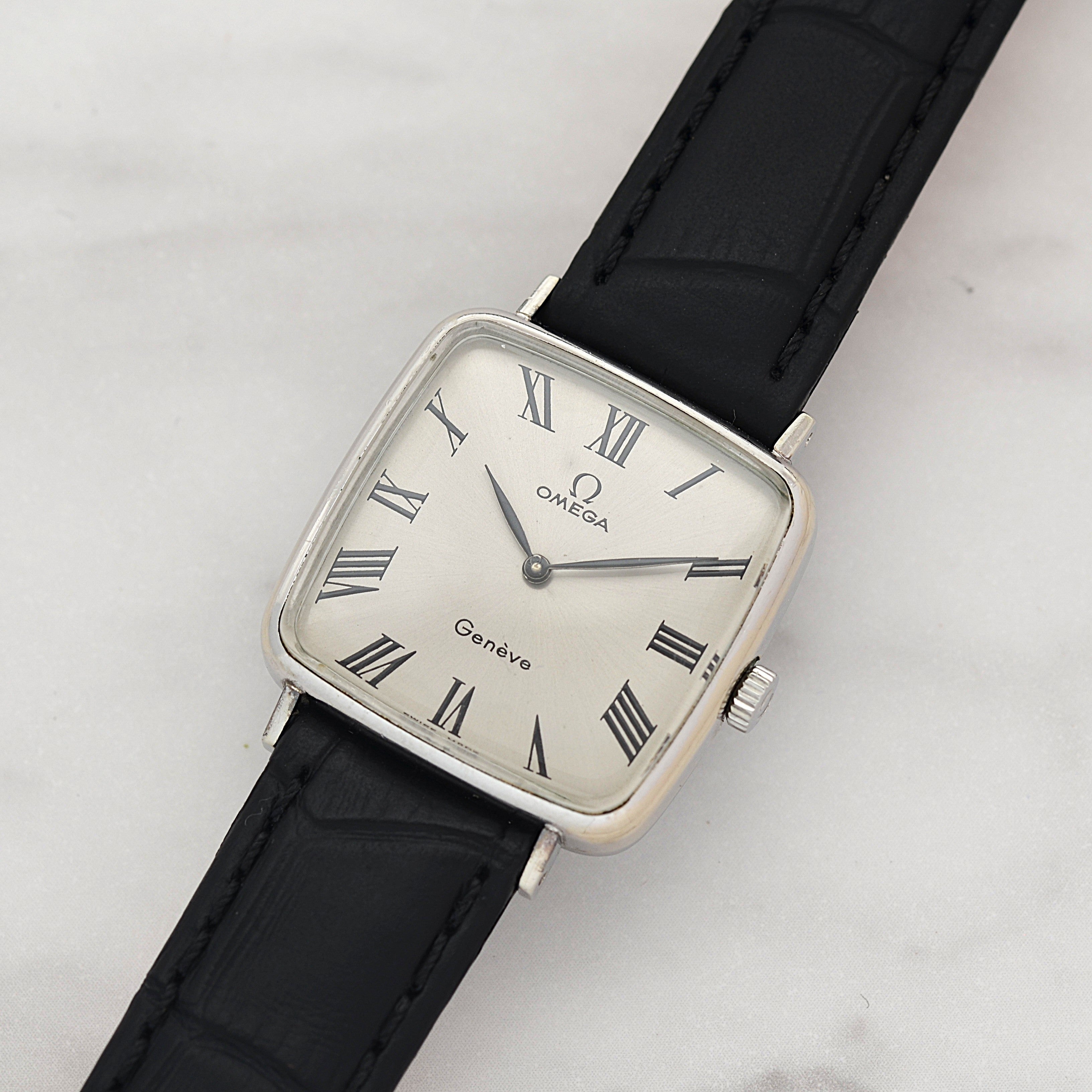 [Omega] 歐米茄日內瓦 WGP 方形銀色男士尺寸附正品扣