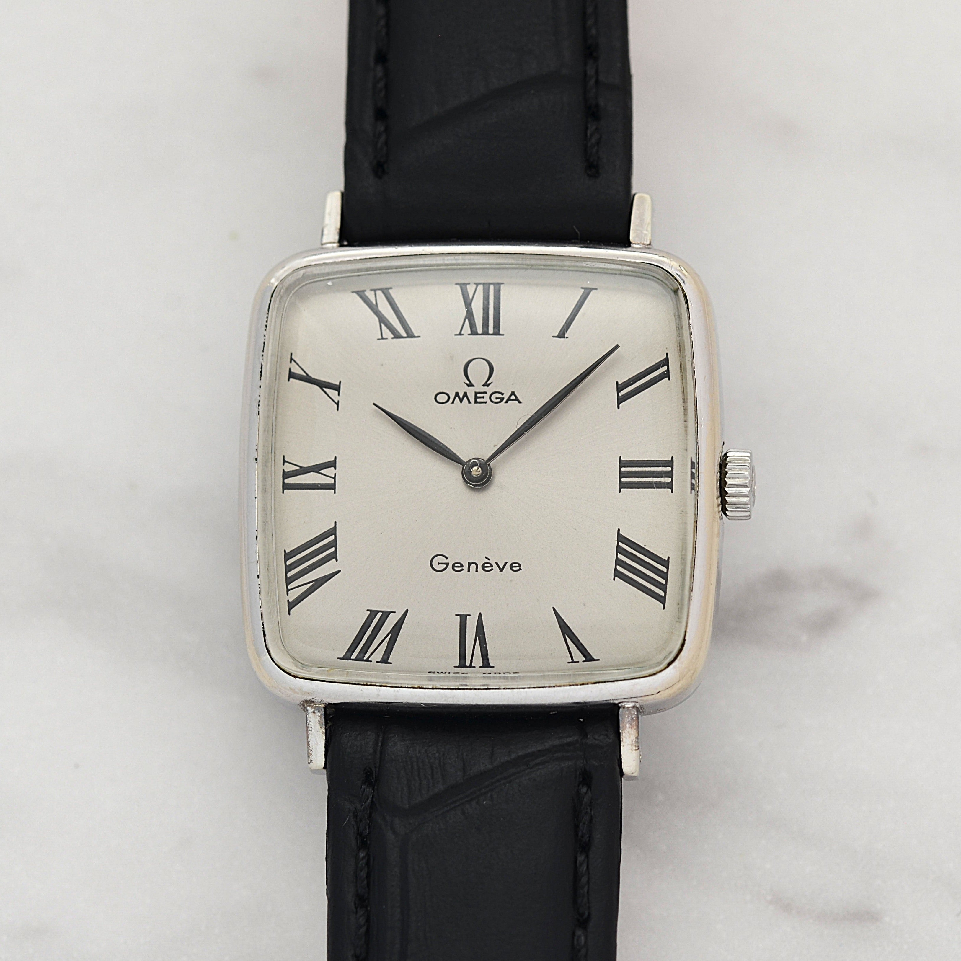 [Omega] 歐米茄日內瓦 WGP 方形銀色男士尺寸附正品扣