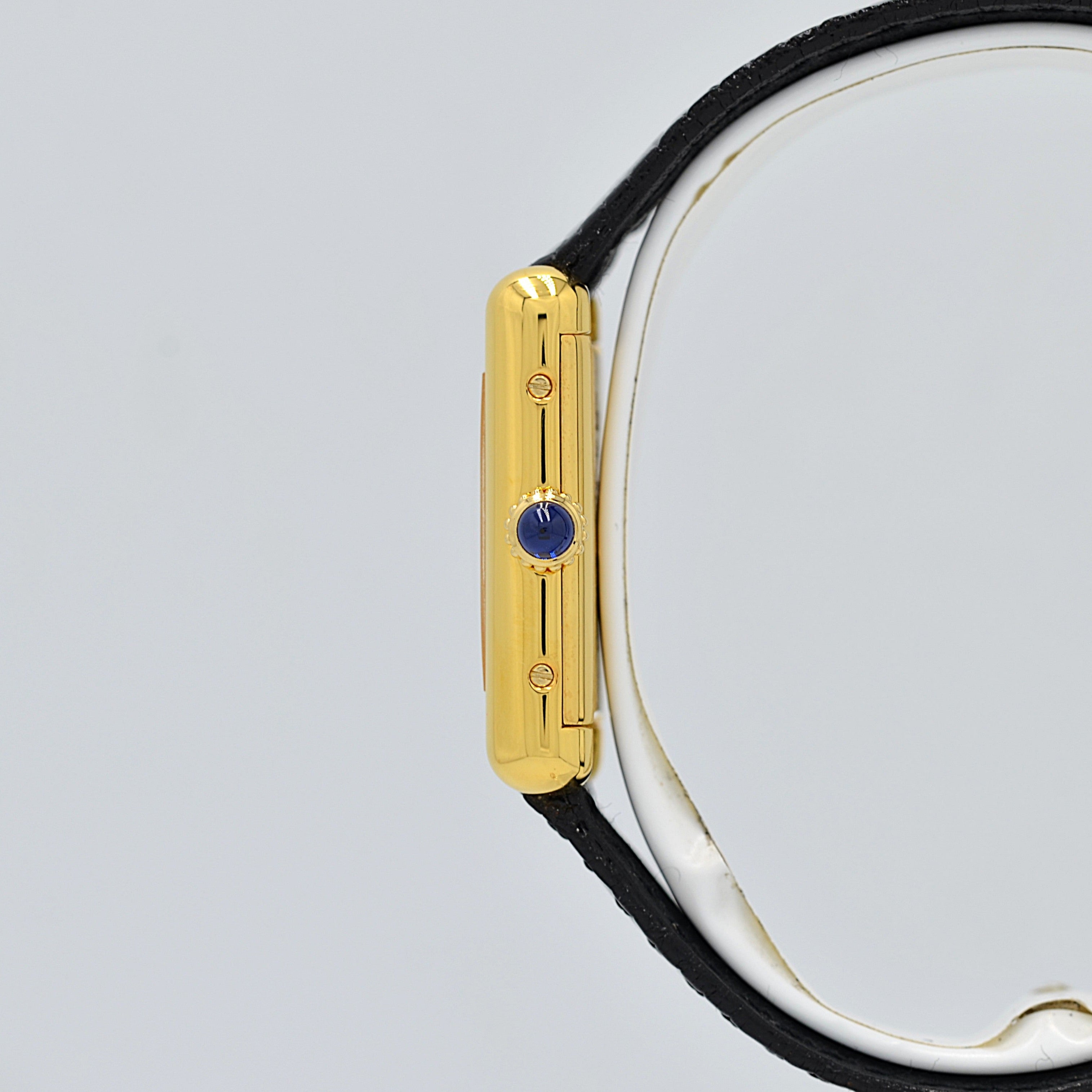 [Cartier] Cartier Must Tank SM Ivory Roman Manual Winding with Lifetime Warranty