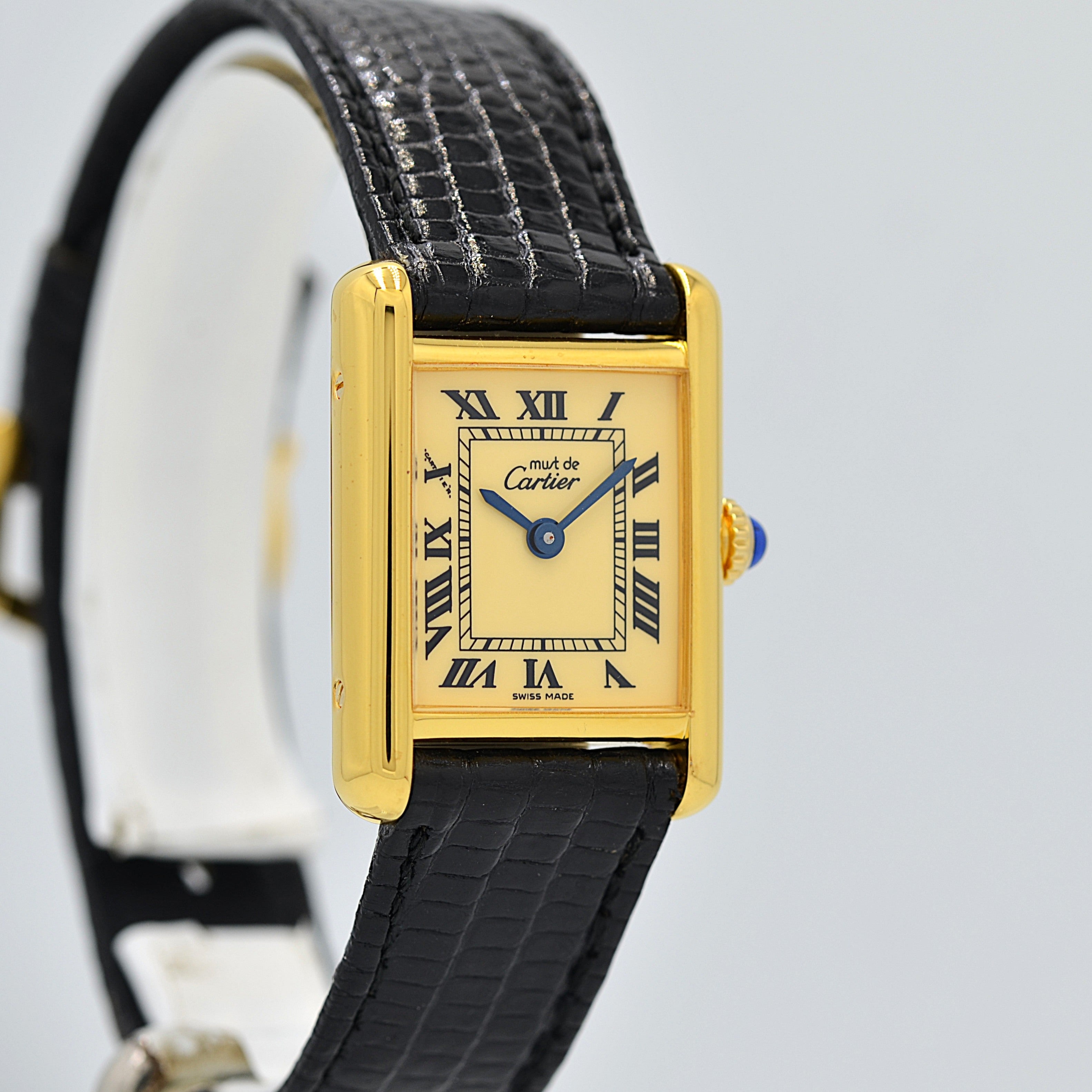 [Cartier] Cartier Must Tank SM Ivory Roman Manual Winding with Lifetime Warranty