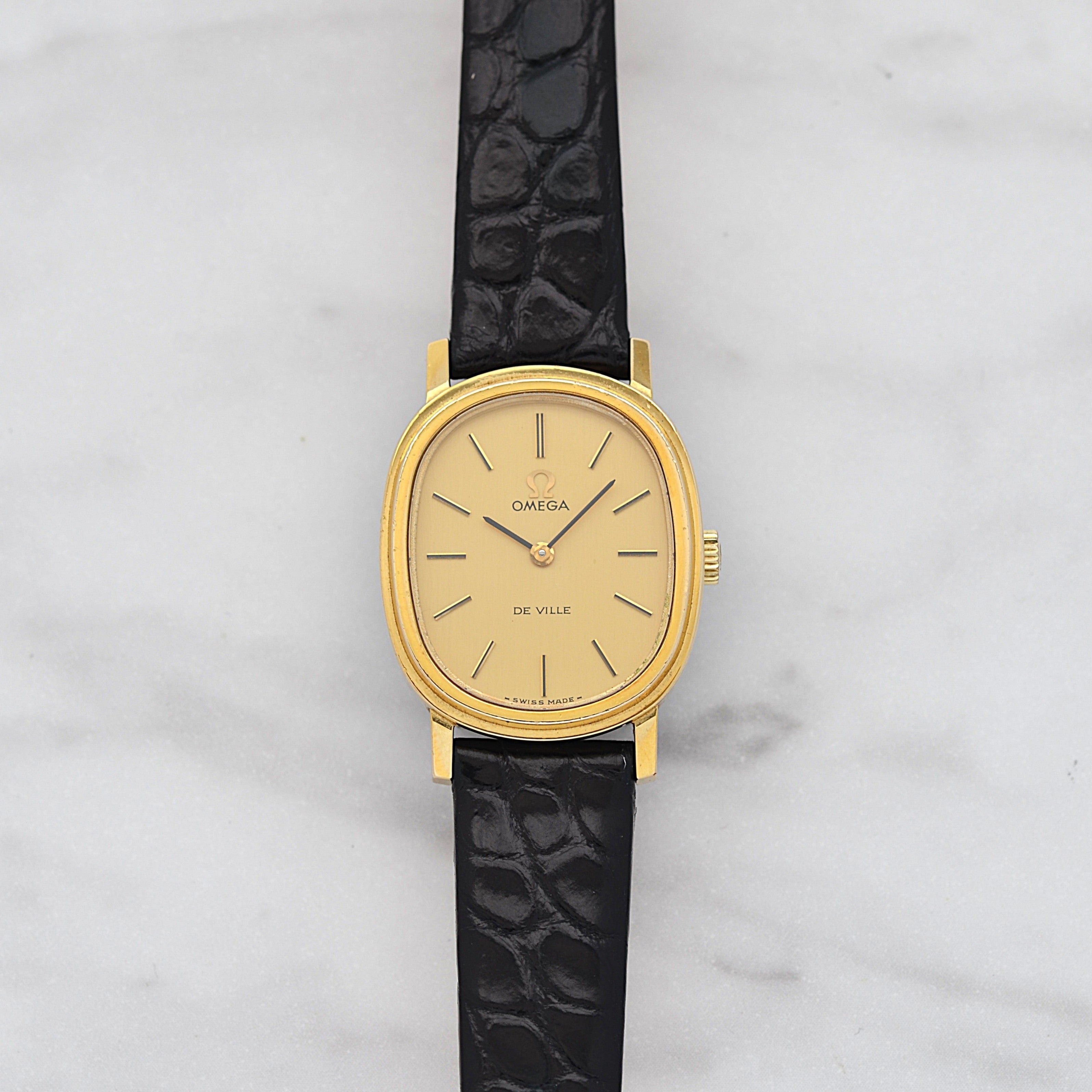 【OMEGA】オメガ デヴィル GP オーバル Gold 純正尾錠付き