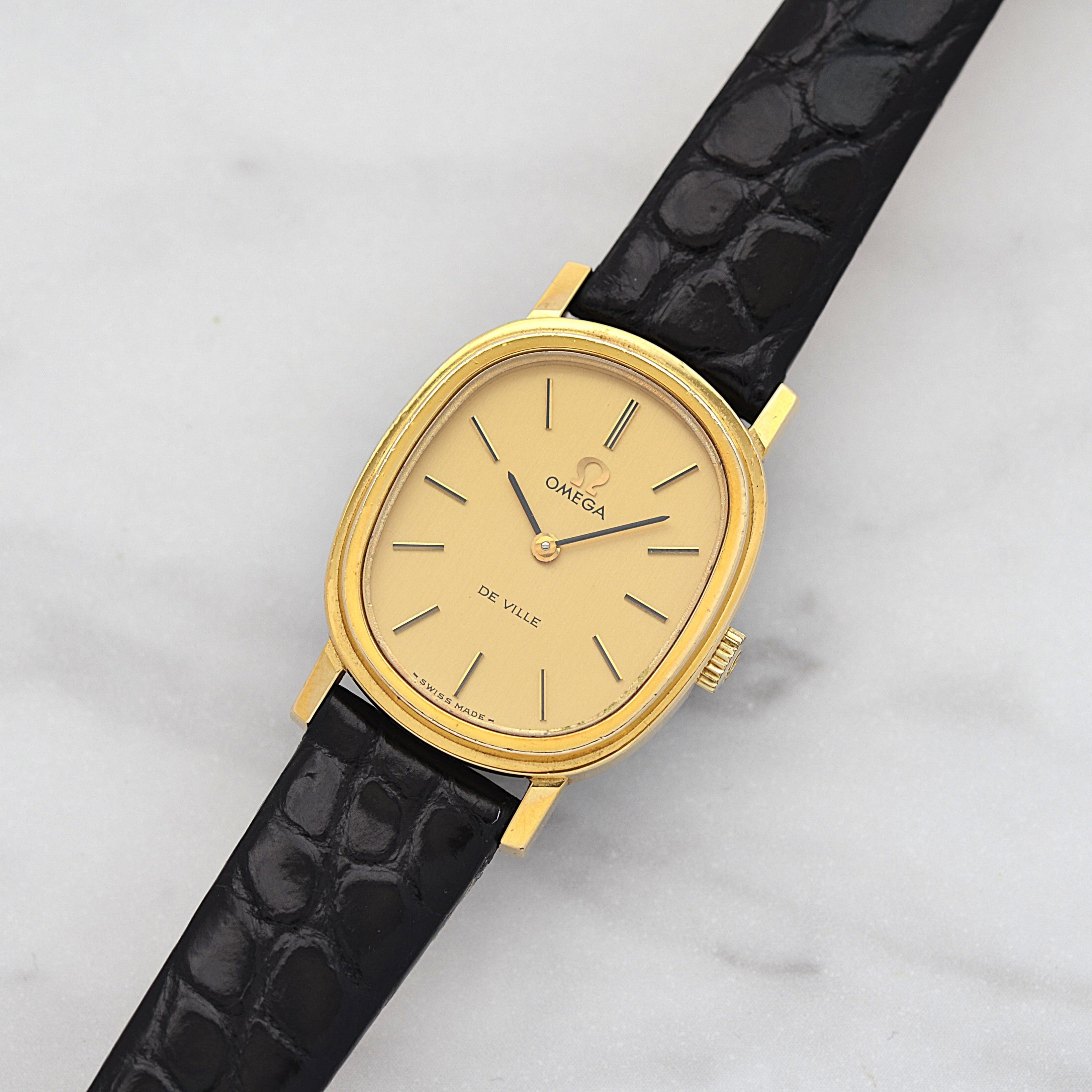 【OMEGA】オメガ デヴィル GP オーバル Gold 純正尾錠付き