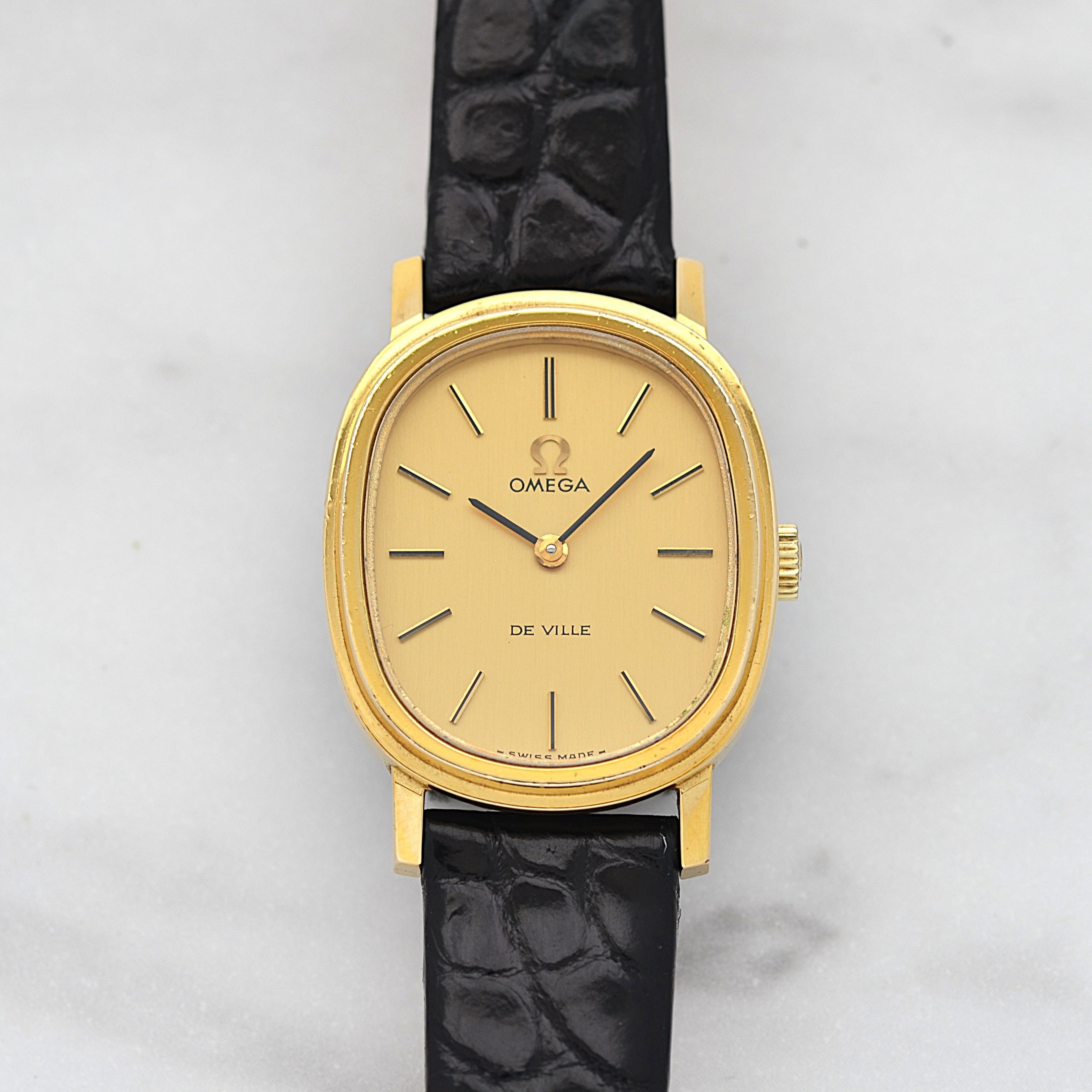 【OMEGA】オメガ デヴィル GP オーバル Gold 純正尾錠付き