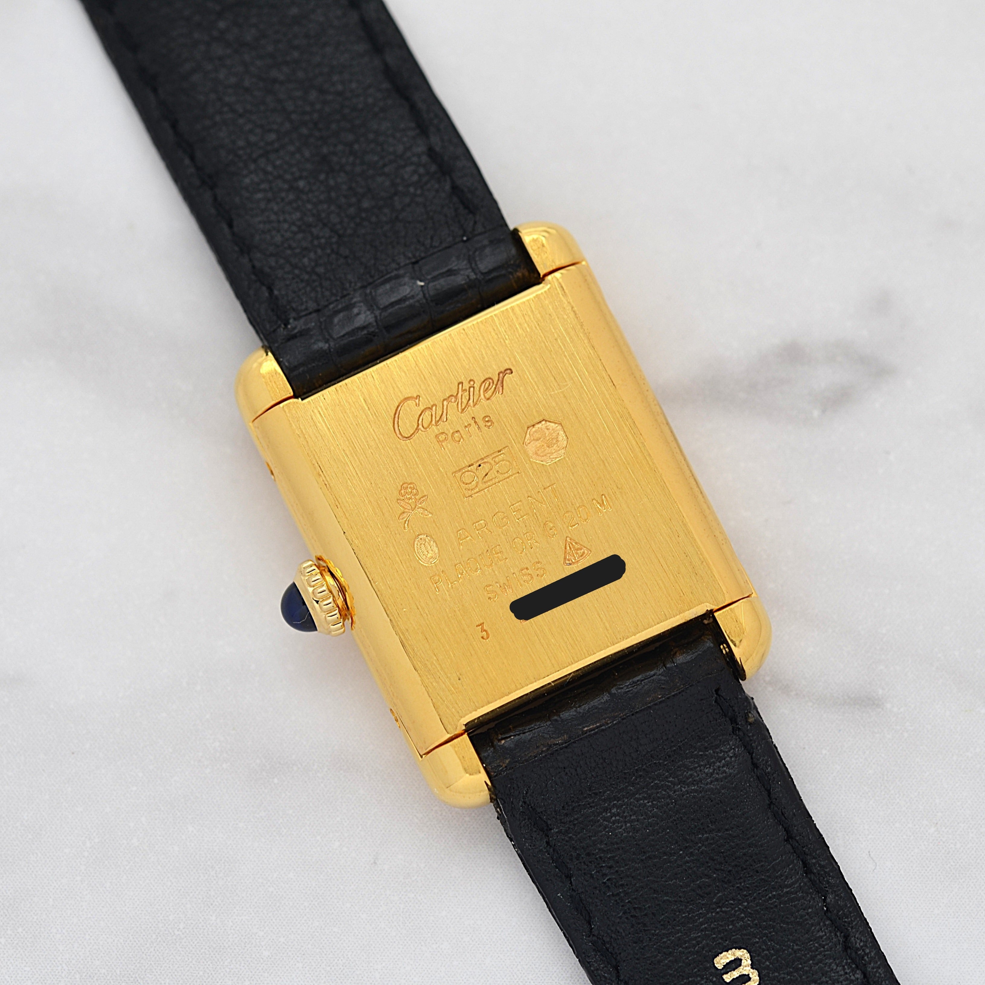 [Cartier] Cartier Must Tank SM Ivory Roman Manual Winding with Lifetime Warranty