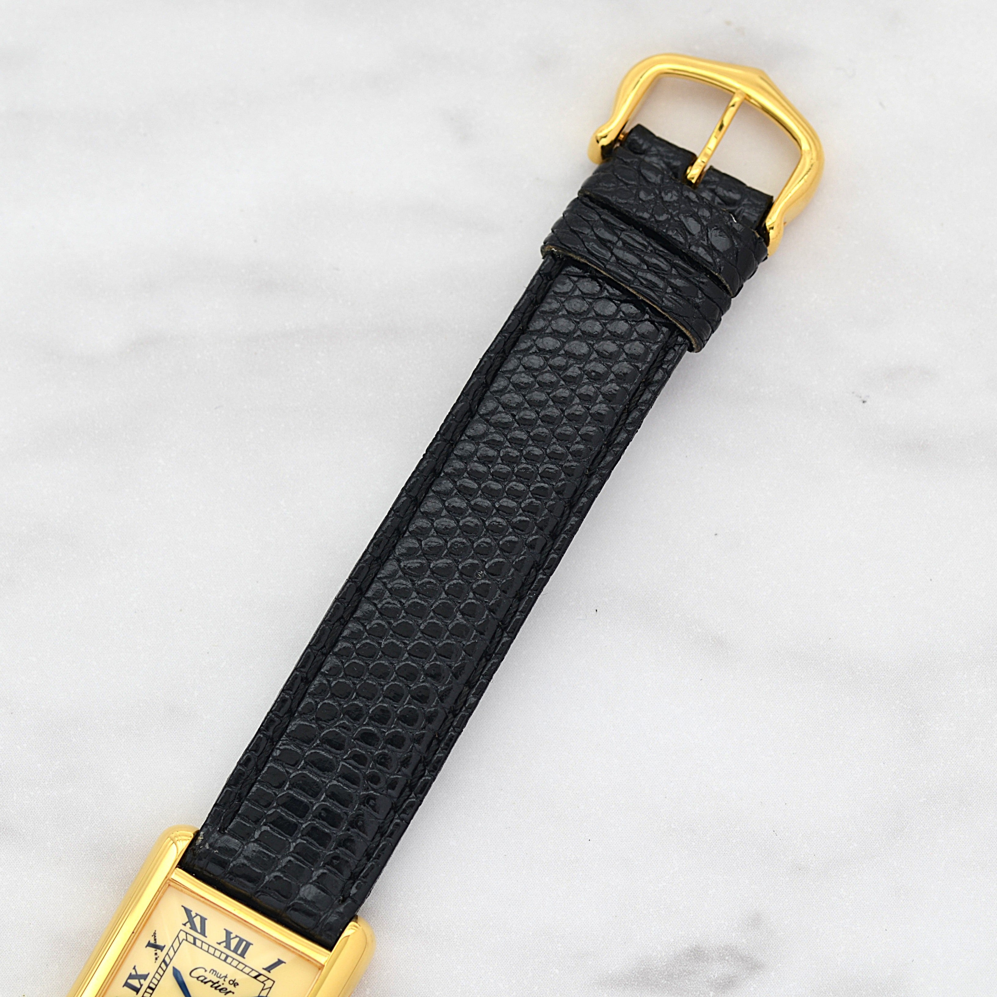 [Cartier] Cartier Must Tank SM Ivory Roman Manual Winding with Lifetime Warranty