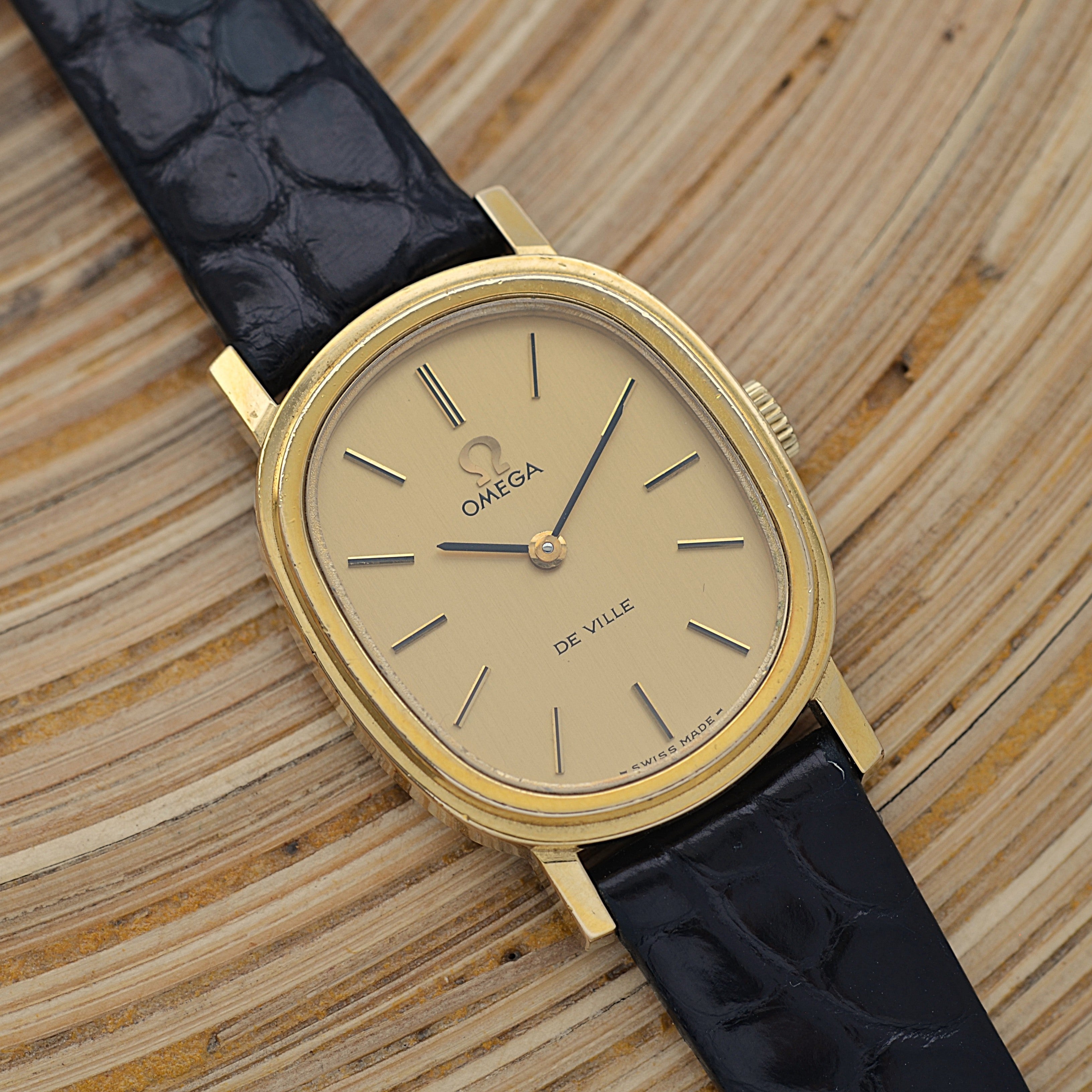 【OMEGA】オメガ デヴィル GP オーバル Gold 純正尾錠付き