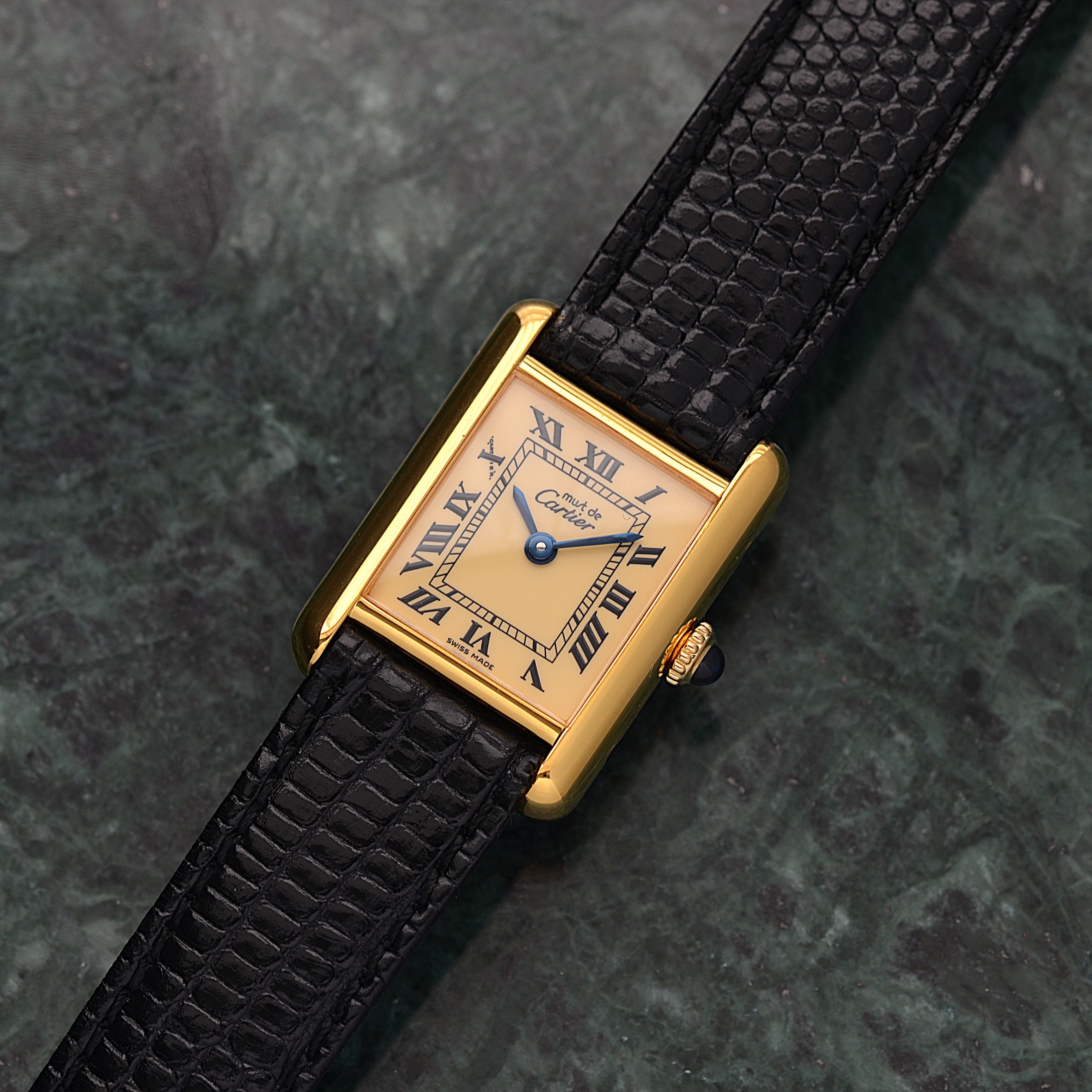 [Cartier] Cartier Must Tank SM Ivory Roman Manual Winding with Lifetime Warranty