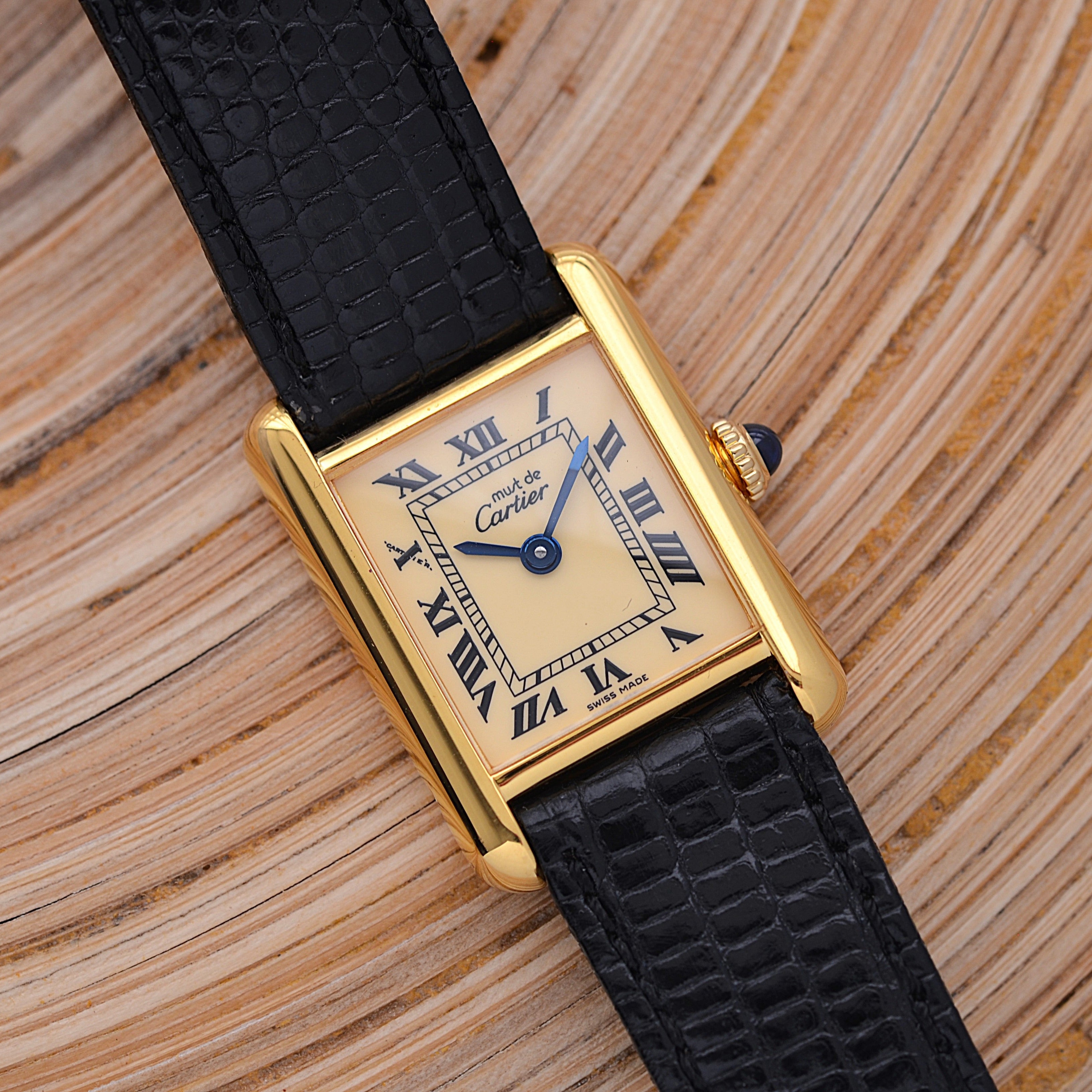 [Cartier] Cartier Must Tank SM Ivory Roman Manual Winding with Lifetime Warranty