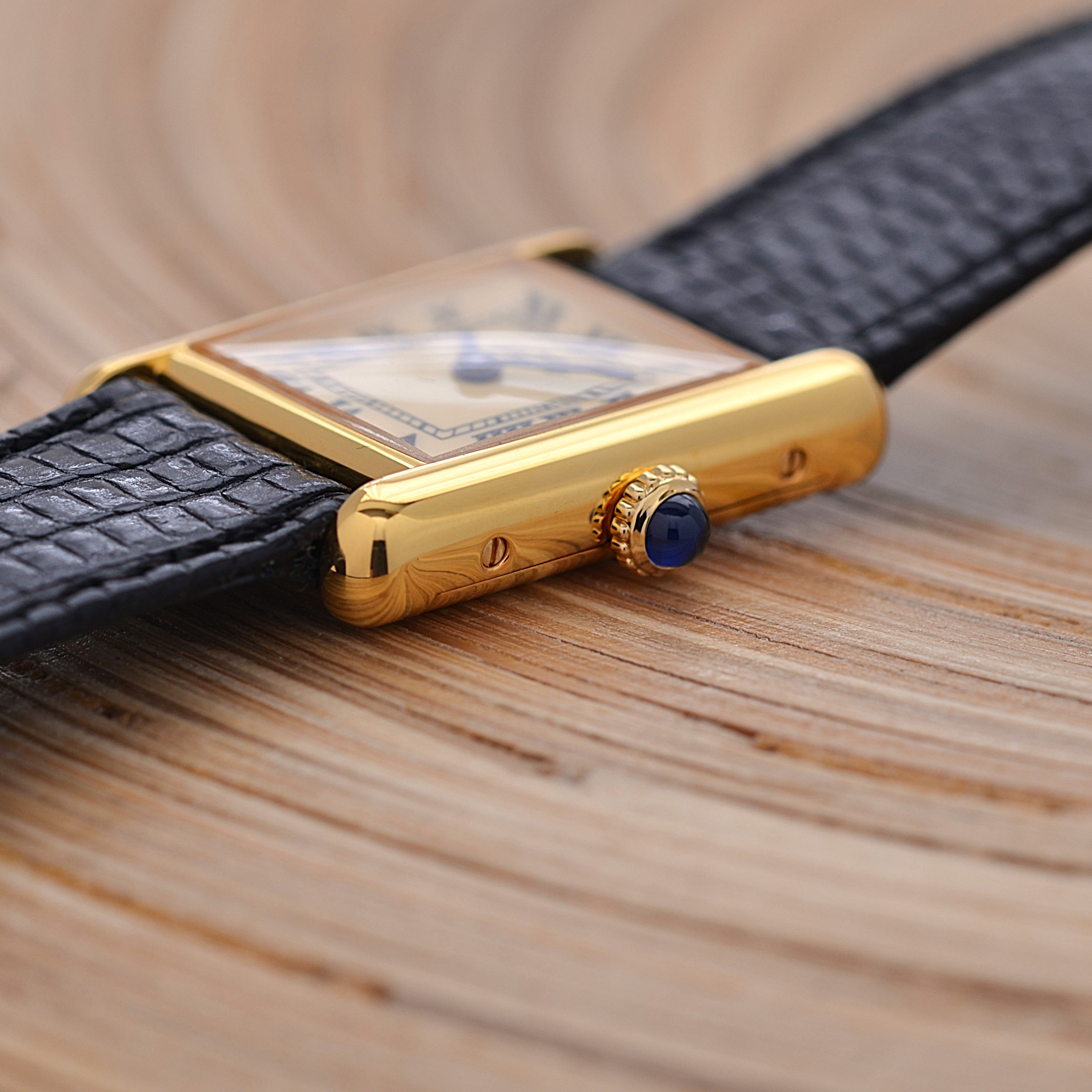 [Cartier] Cartier Must Tank SM Ivory Roman Manual Winding with Lifetime Warranty