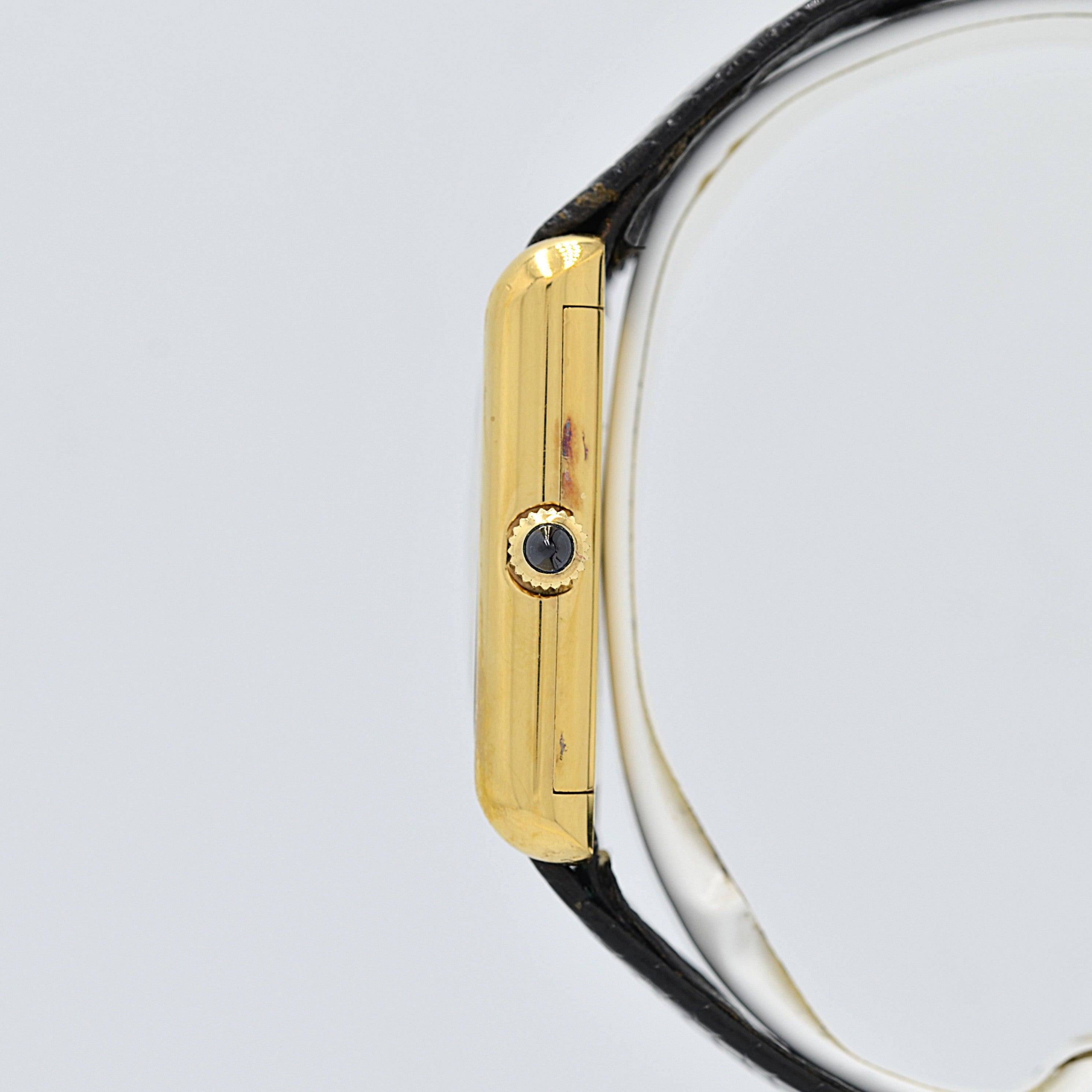 【Cartier】カルティエ マストタンクLM ホワイトローマ 手巻き Pre-must de TANK 北米仕様 カルティエ修理見積書付き