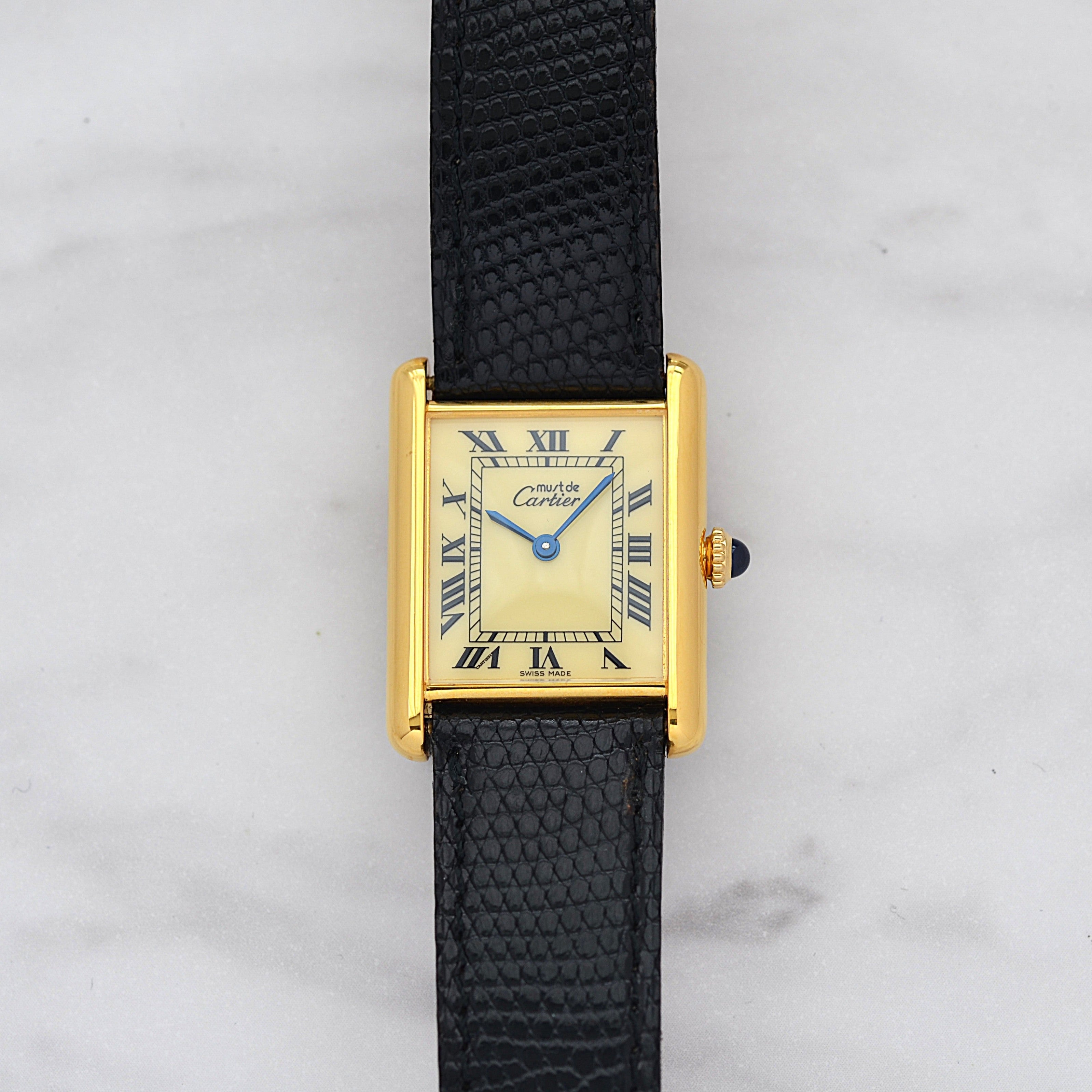 Cartier】カルティエ マストタンクLM アイボリーローマ 手巻き