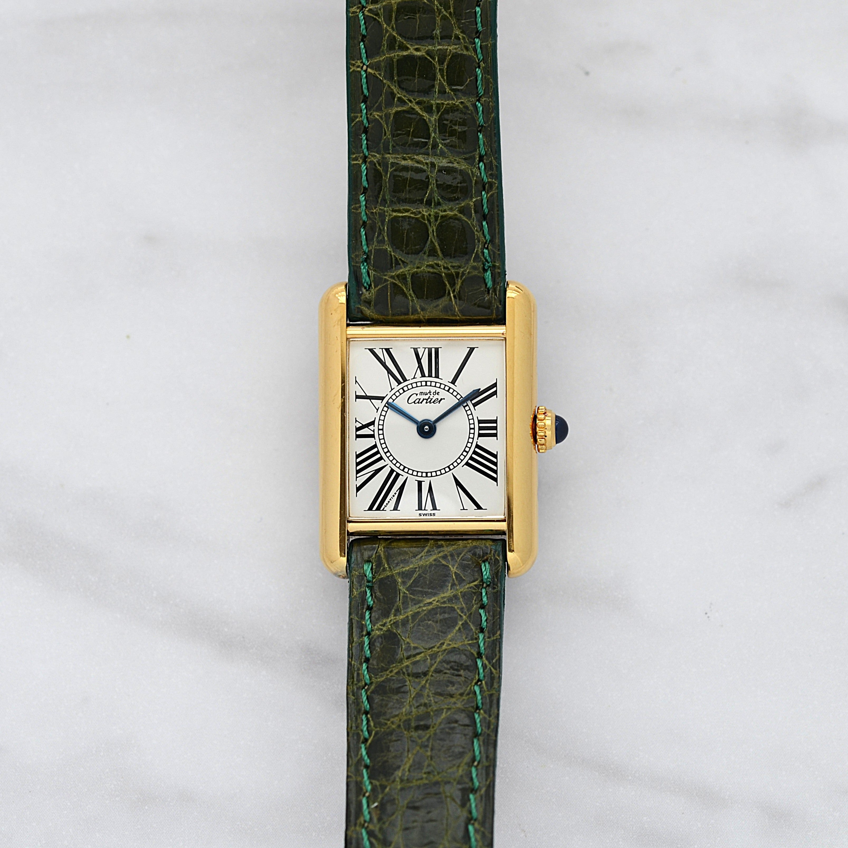 【Cartier】カルティエ マストタンク SMオパラン 純正Dバックル付き