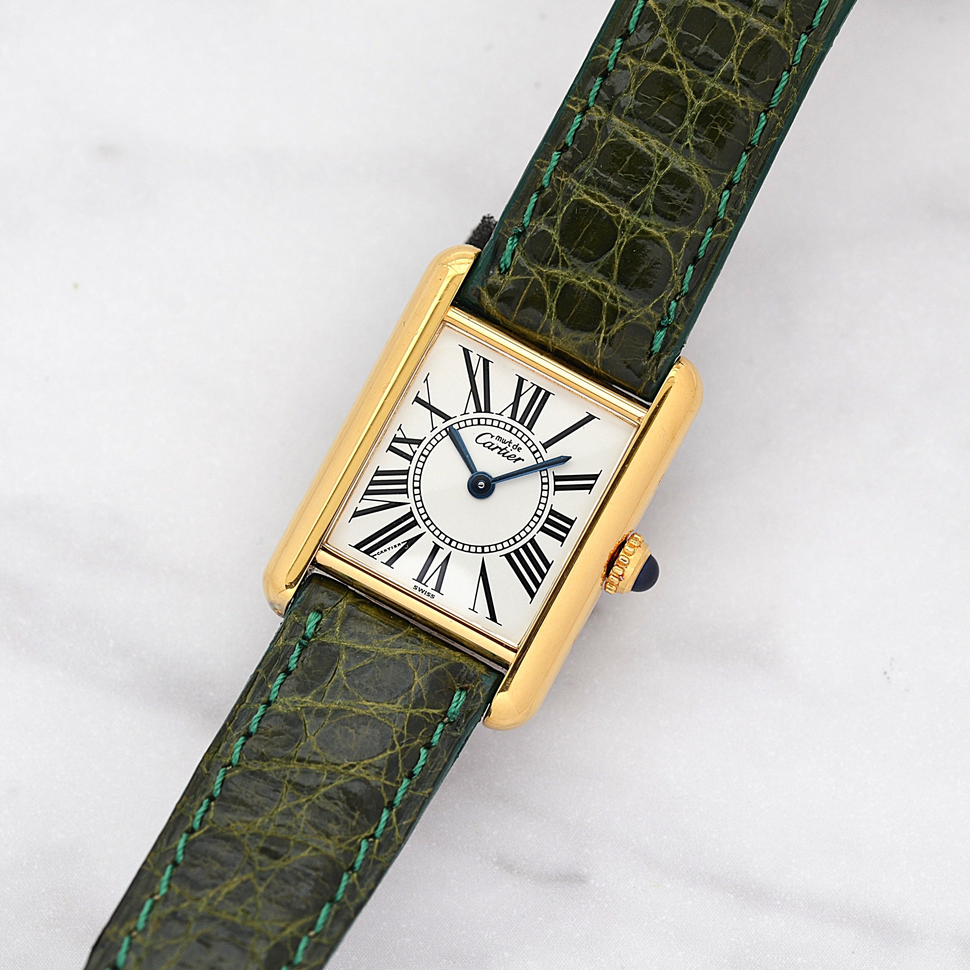 【Cartier】カルティエ マストタンク SMオパラン 純正Dバックル付き