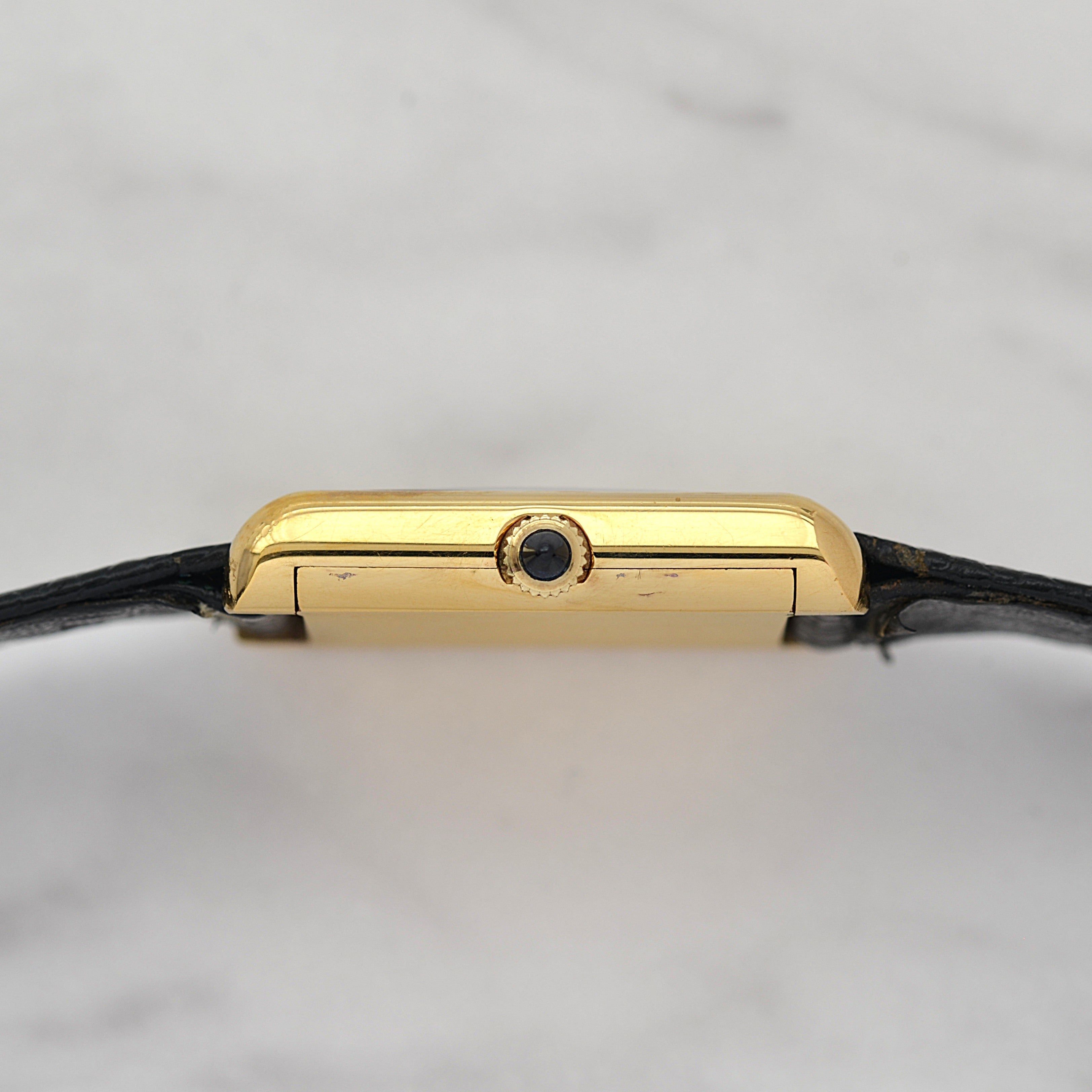 【Cartier】カルティエ マストタンクLM ホワイトローマ 手巻き Pre-must de TANK 北米仕様 カルティエ修理見積書付き