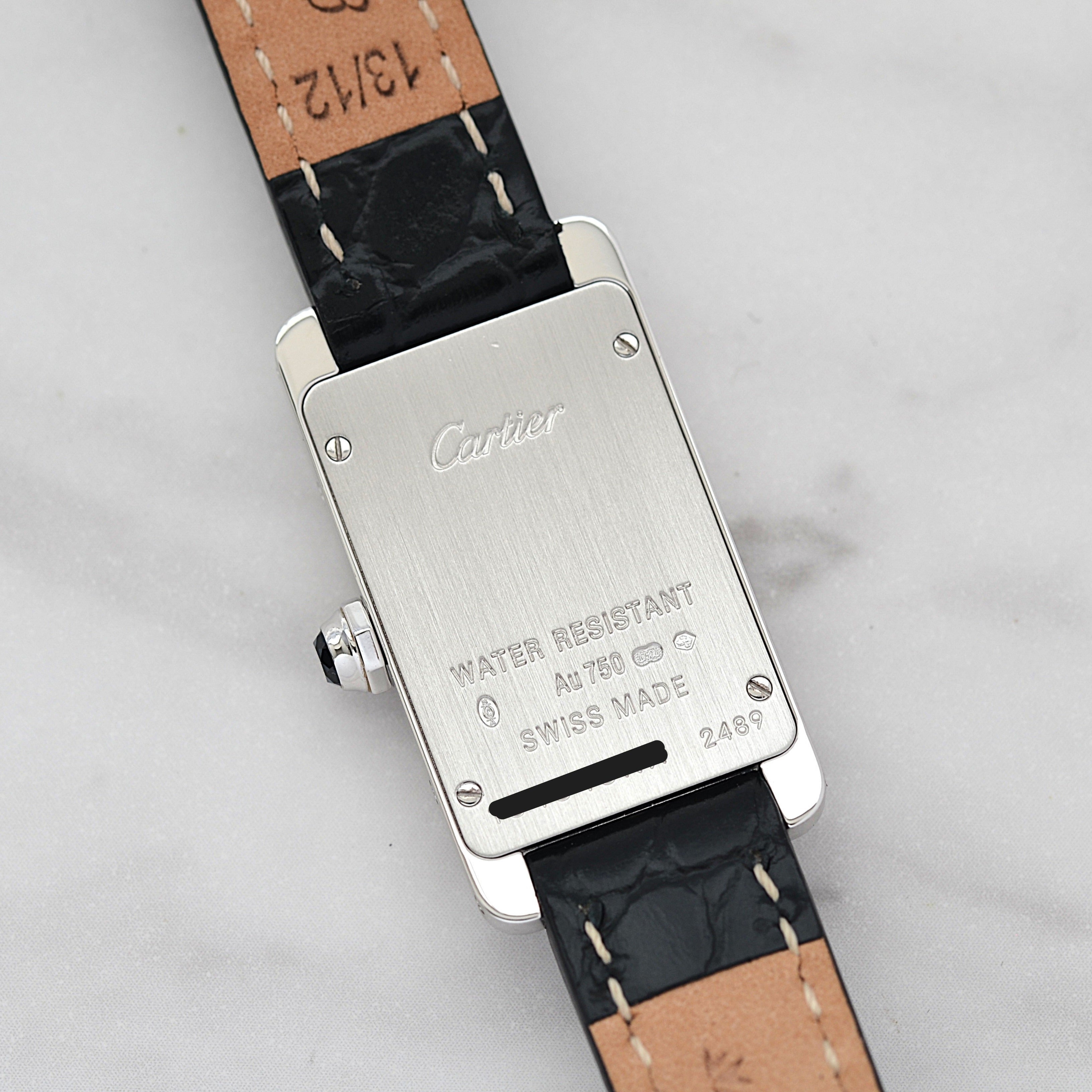 【Cartier】カルティエ タンクアメリカンSM 18KWG 付属品付き カルティエコンプリートサービス済み