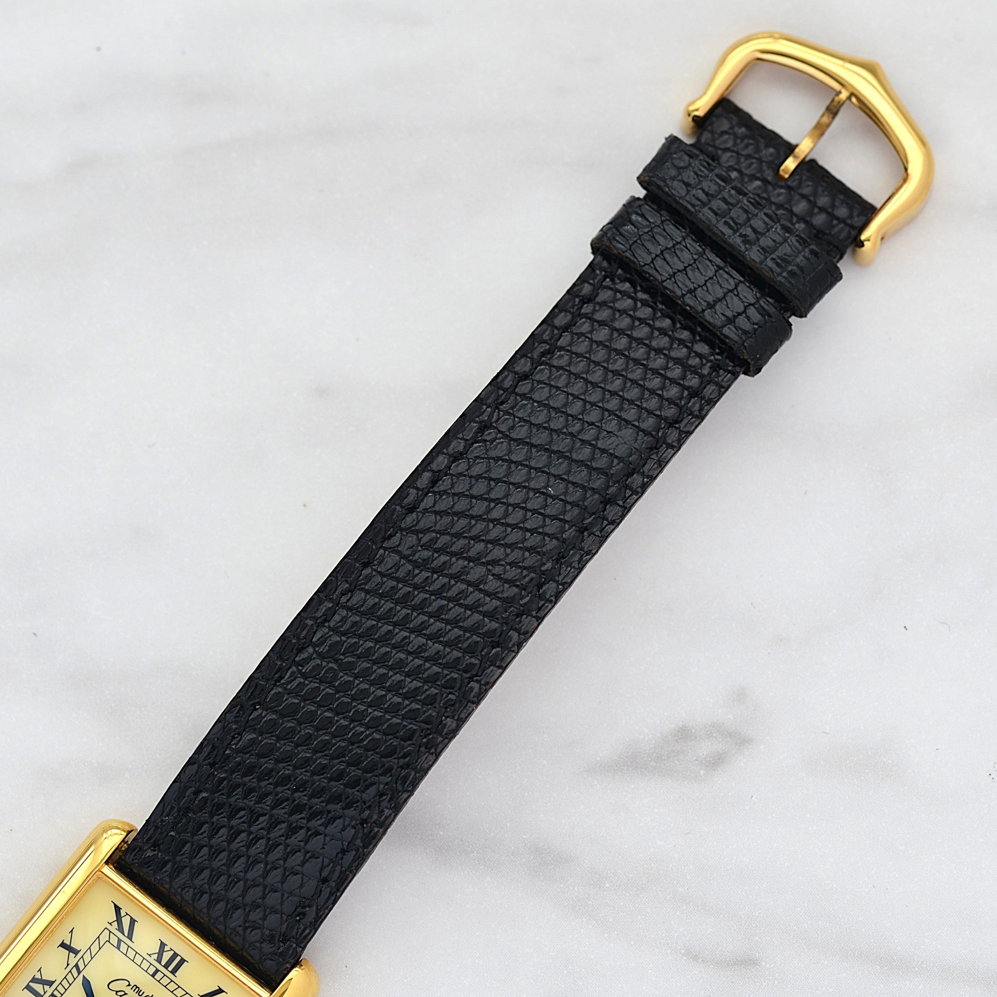 [Cartier] Cartier Must Tank LM Ivory Roma Manual Winding with Lifetime Warranty