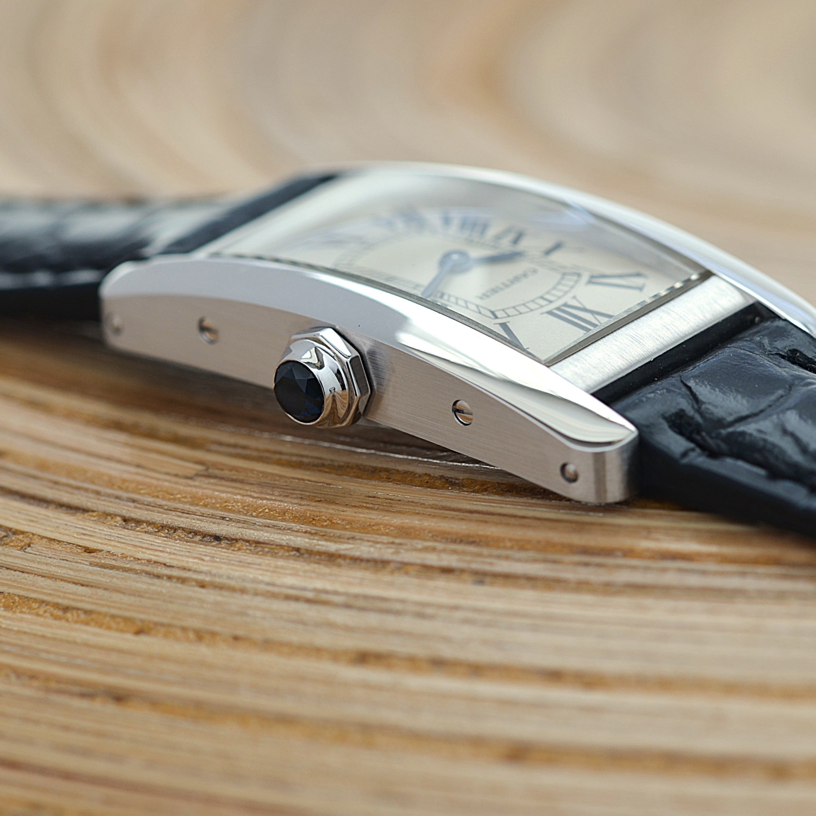 【Cartier】カルティエ タンクアメリカンSM 18KWG 付属品付き カルティエコンプリートサービス済み