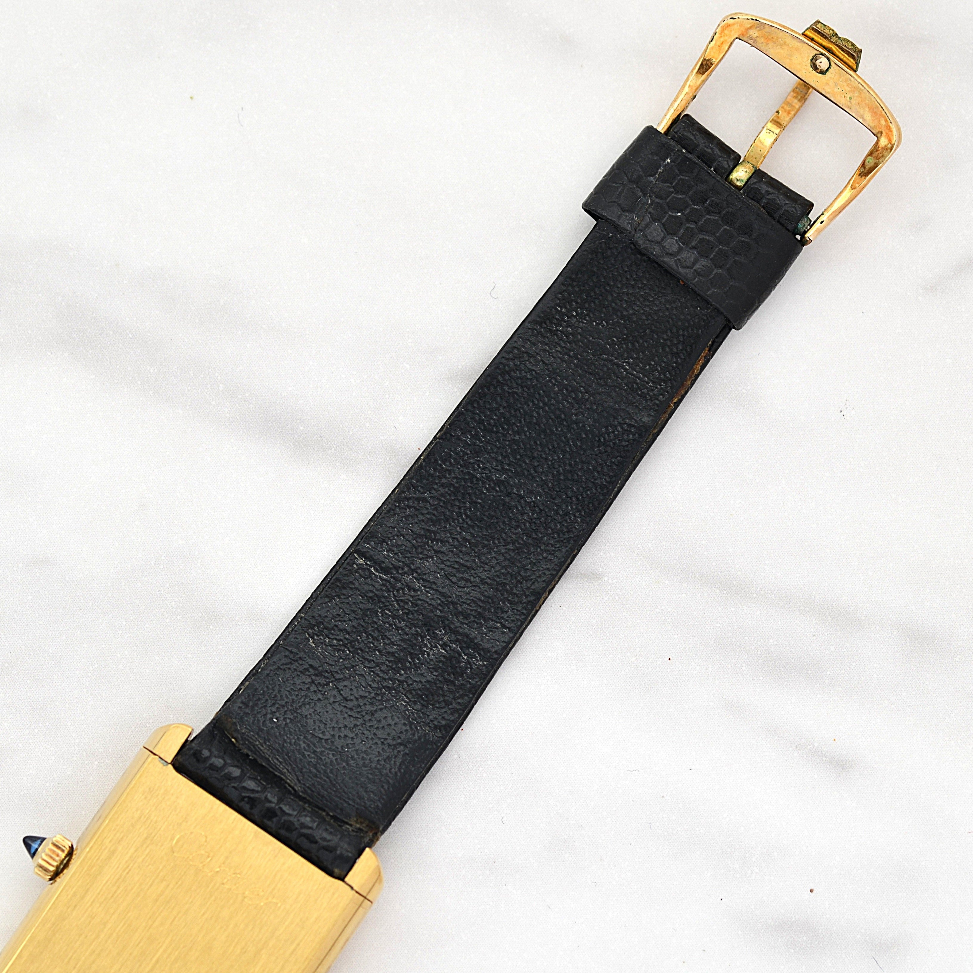 【Cartier】カルティエ マストタンクLM ホワイトローマ 手巻き Pre-must de TANK 北米仕様 カルティエ修理見積書付き