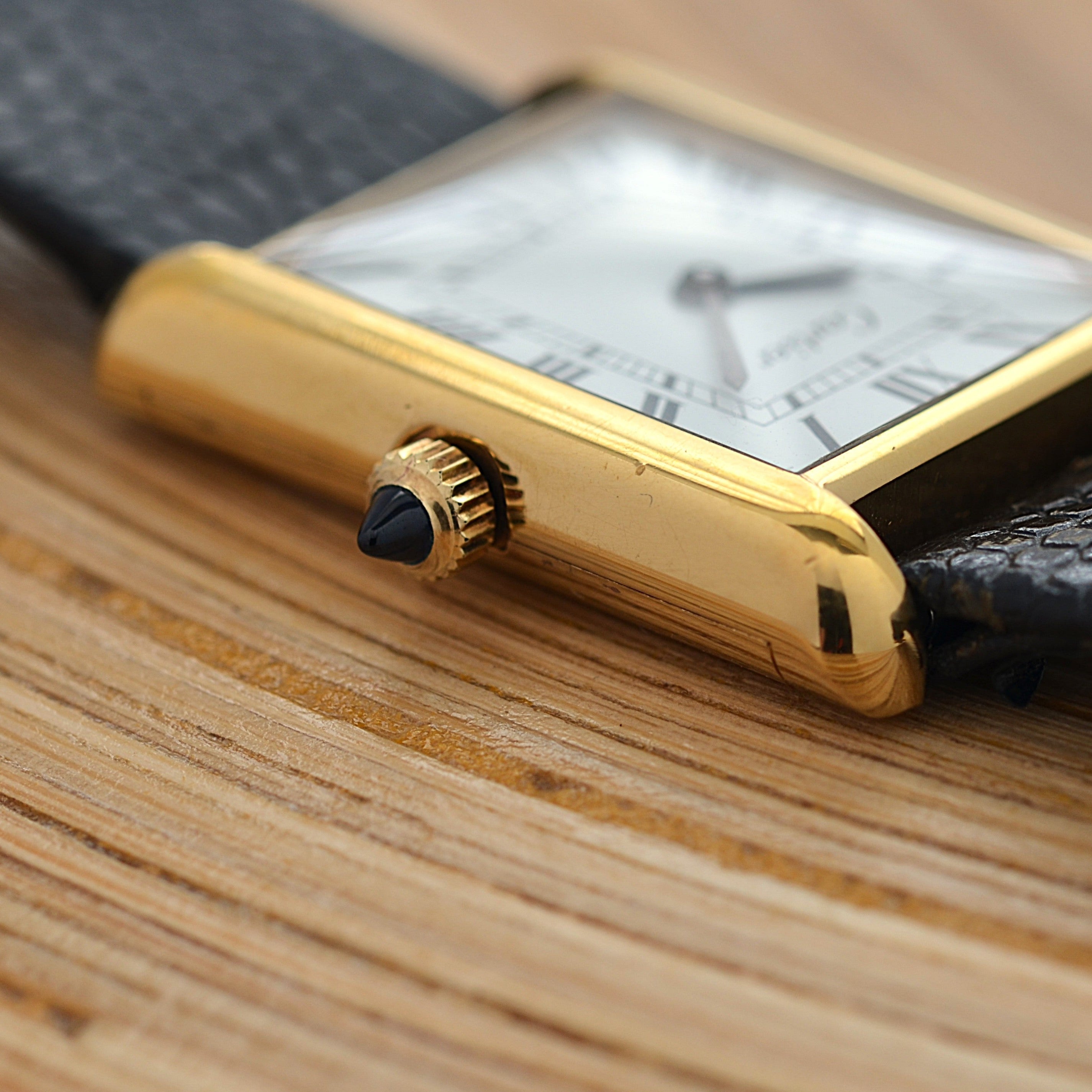 【Cartier】カルティエ マストタンクLM ホワイトローマ 手巻き Pre-must de TANK 北米仕様 カルティエ修理見積書付き