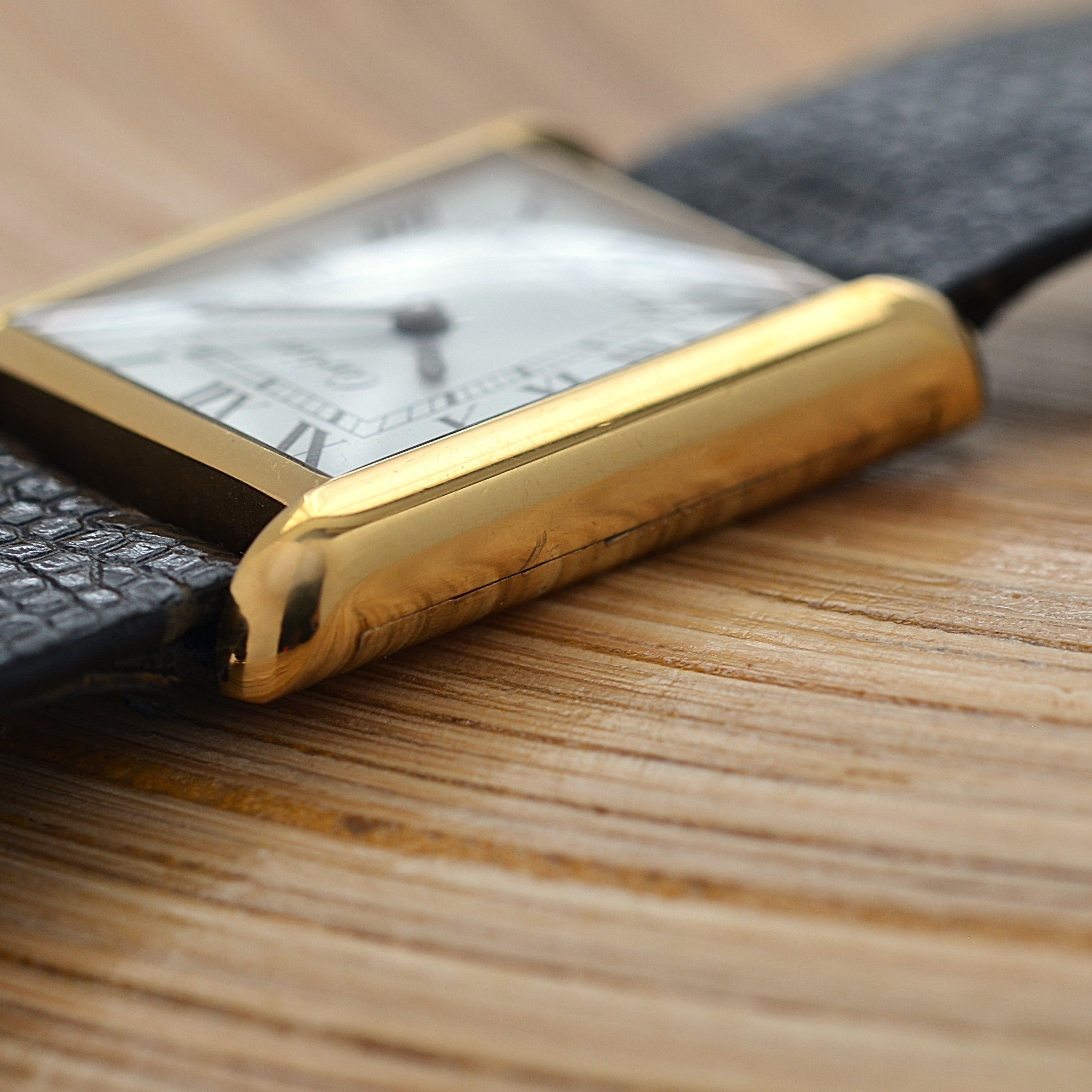 【Cartier】カルティエ マストタンクLM ホワイトローマ 手巻き Pre-must de TANK 北米仕様 カルティエ修理見積書付き