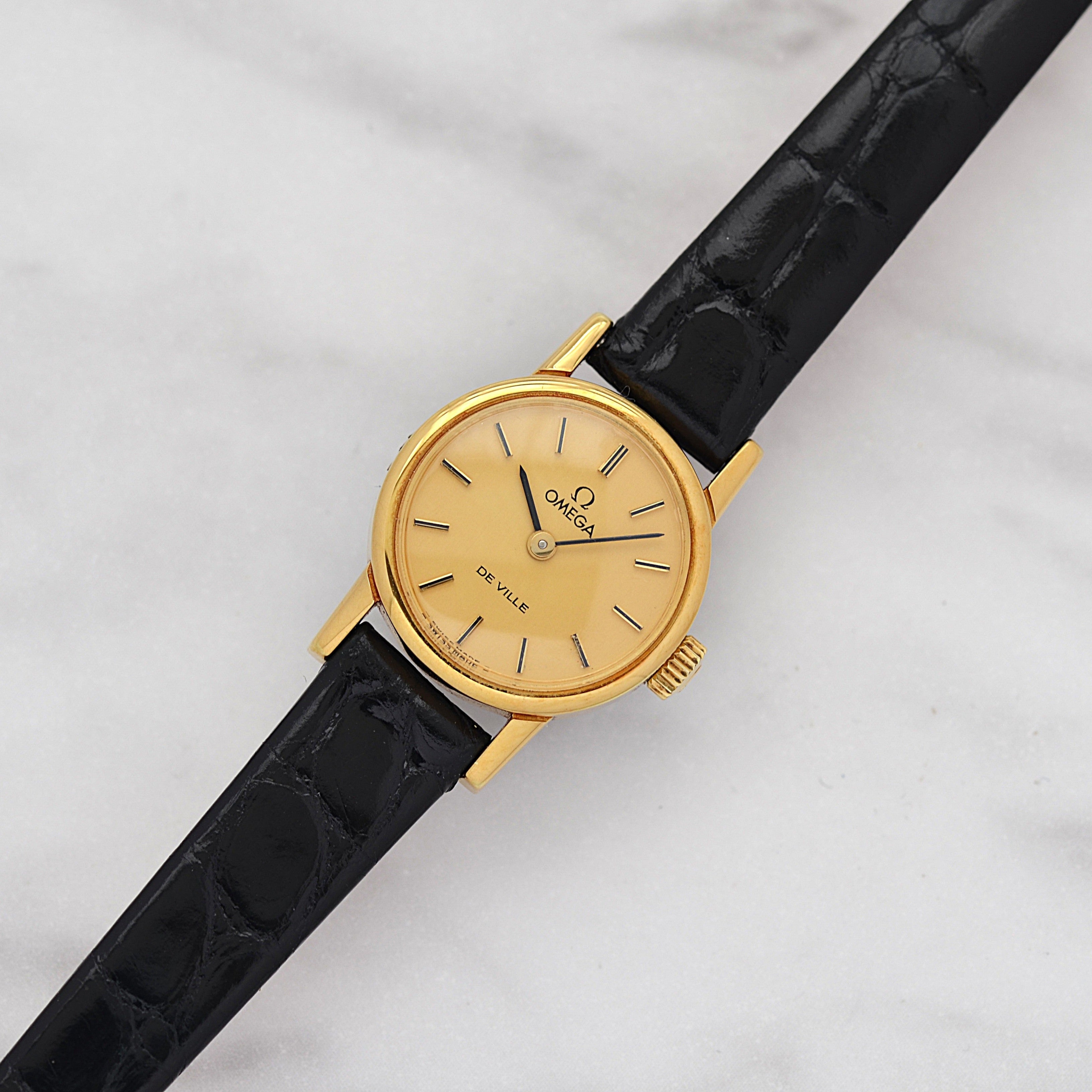 【OMEGA】オメガ デヴィル GP ラウンド Gold デッドストック