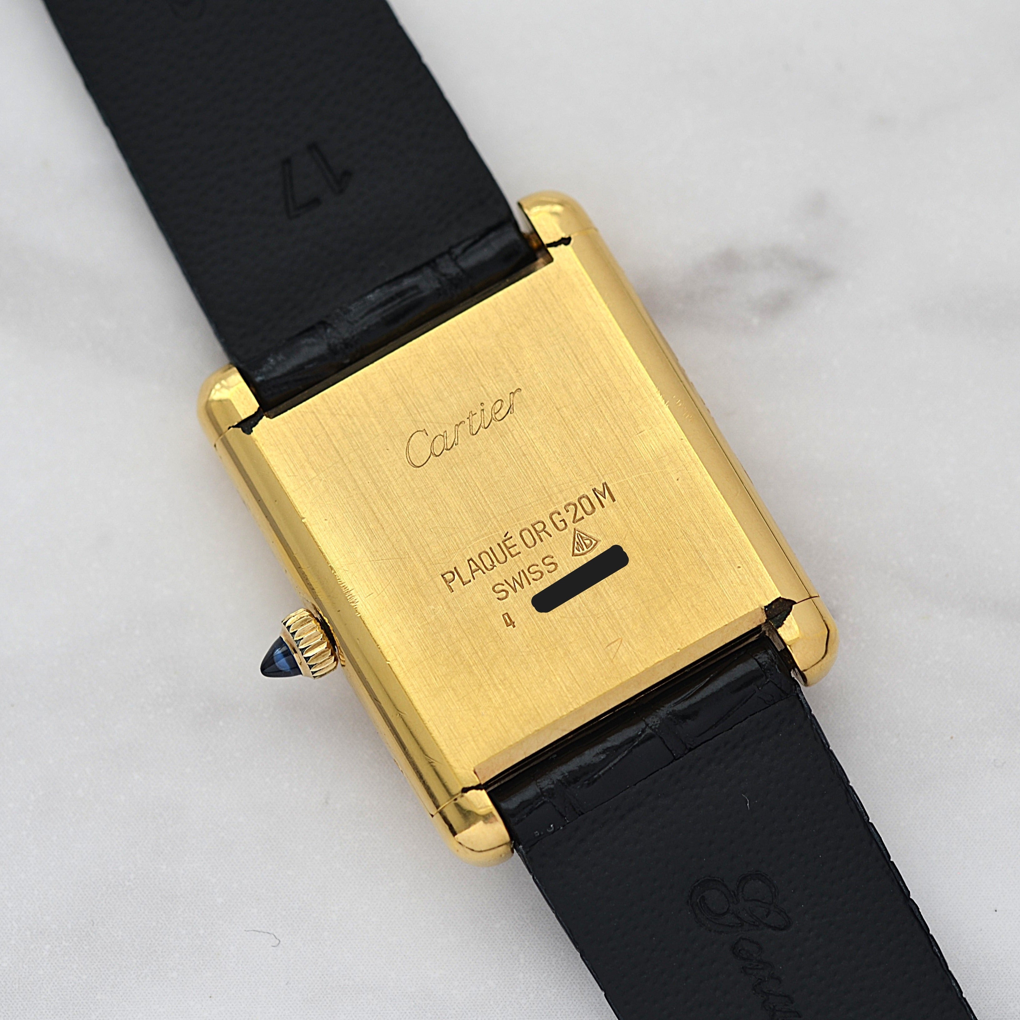 【Cartier】カルティエ マストタンクLM ホワイトローマ 手巻き Pre-must de Tank 欧州仕様 純正ボックス付き