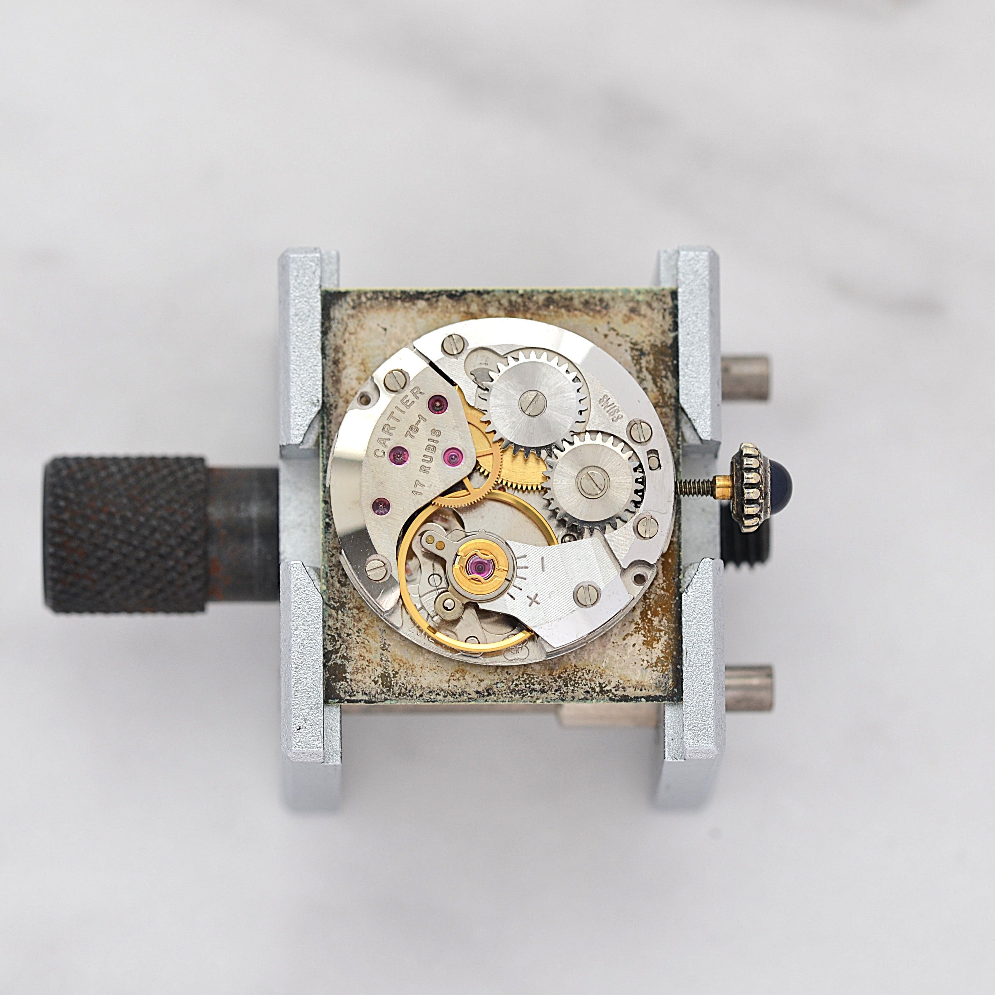 [Cartier] Cartier Must Tank LM Ivory Roman Manual Winding with Genuine Buckle