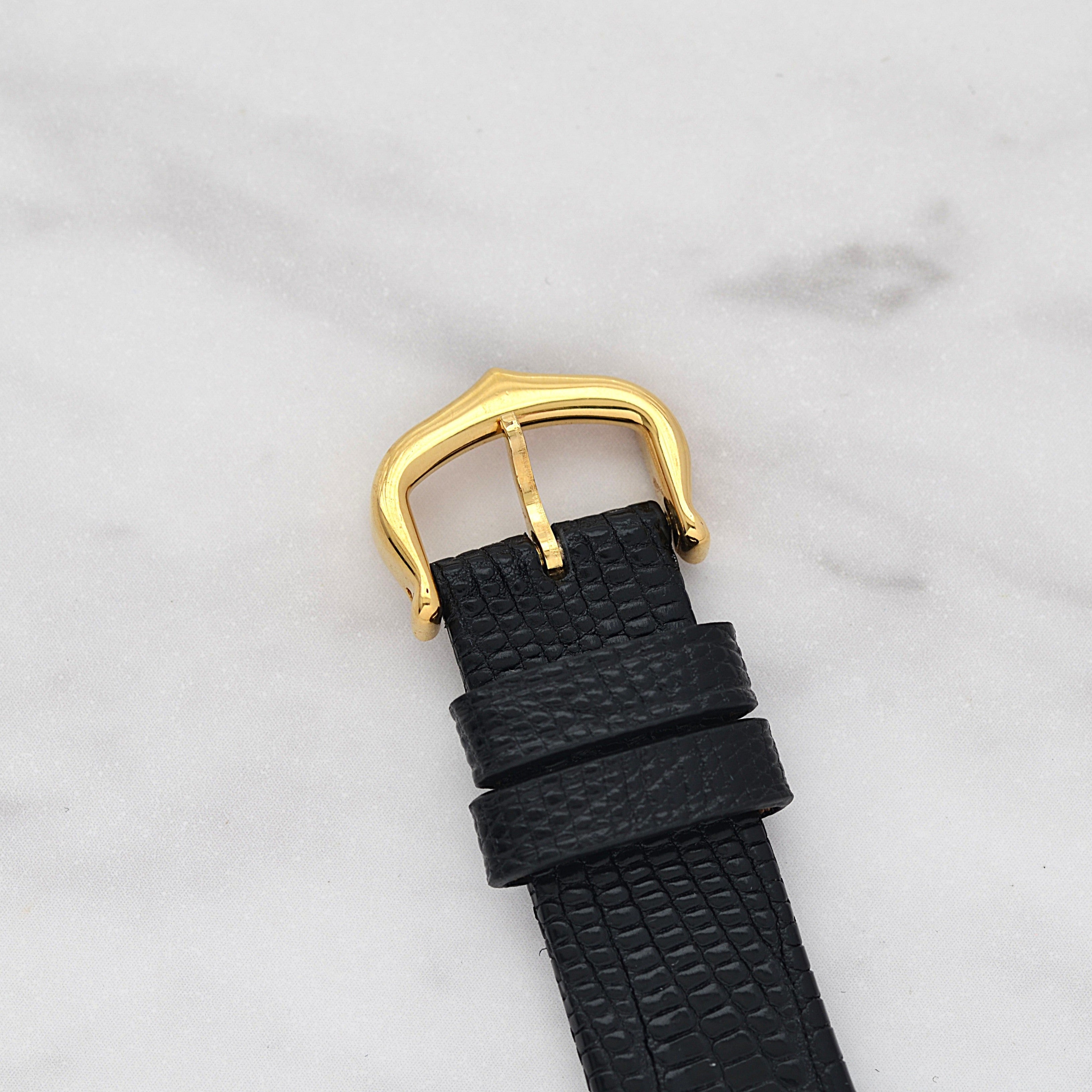 [Cartier] Cartier Must Tank LM Ivory Roman Manual Winding with Genuine Buckle