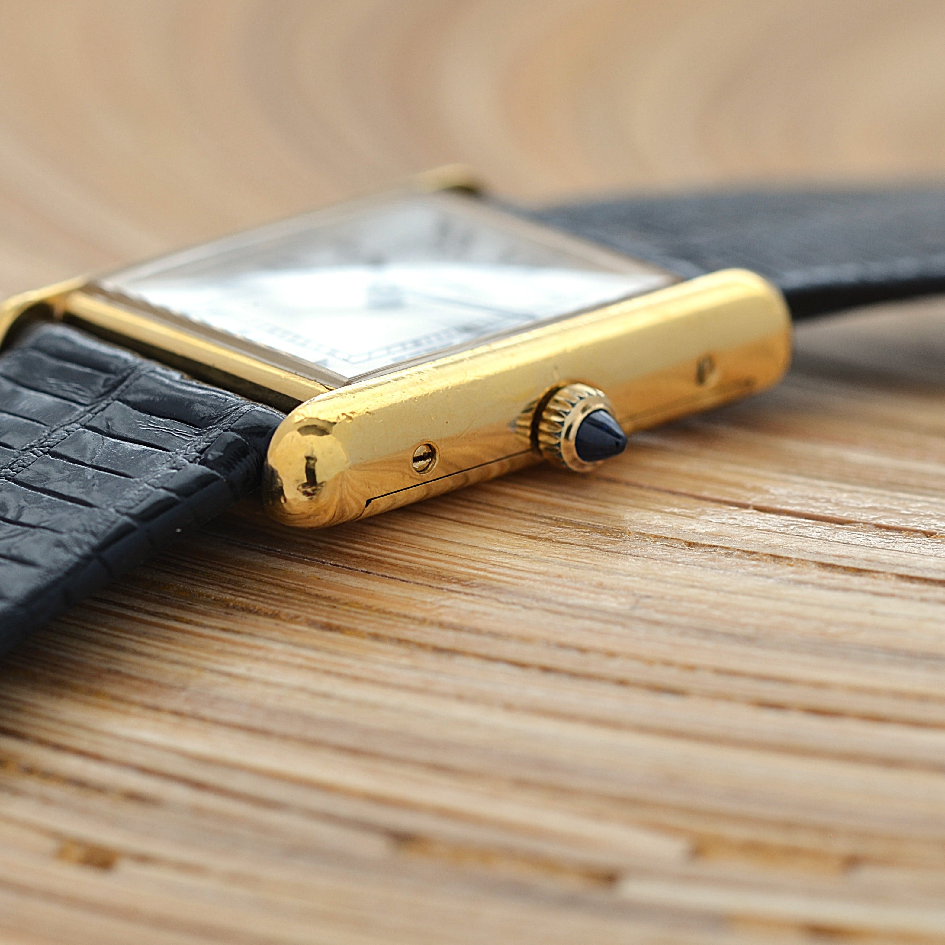 【Cartier】カルティエ マストタンクLM ホワイトローマ 手巻き Pre-must de Tank 欧州仕様 純正ボックス付き