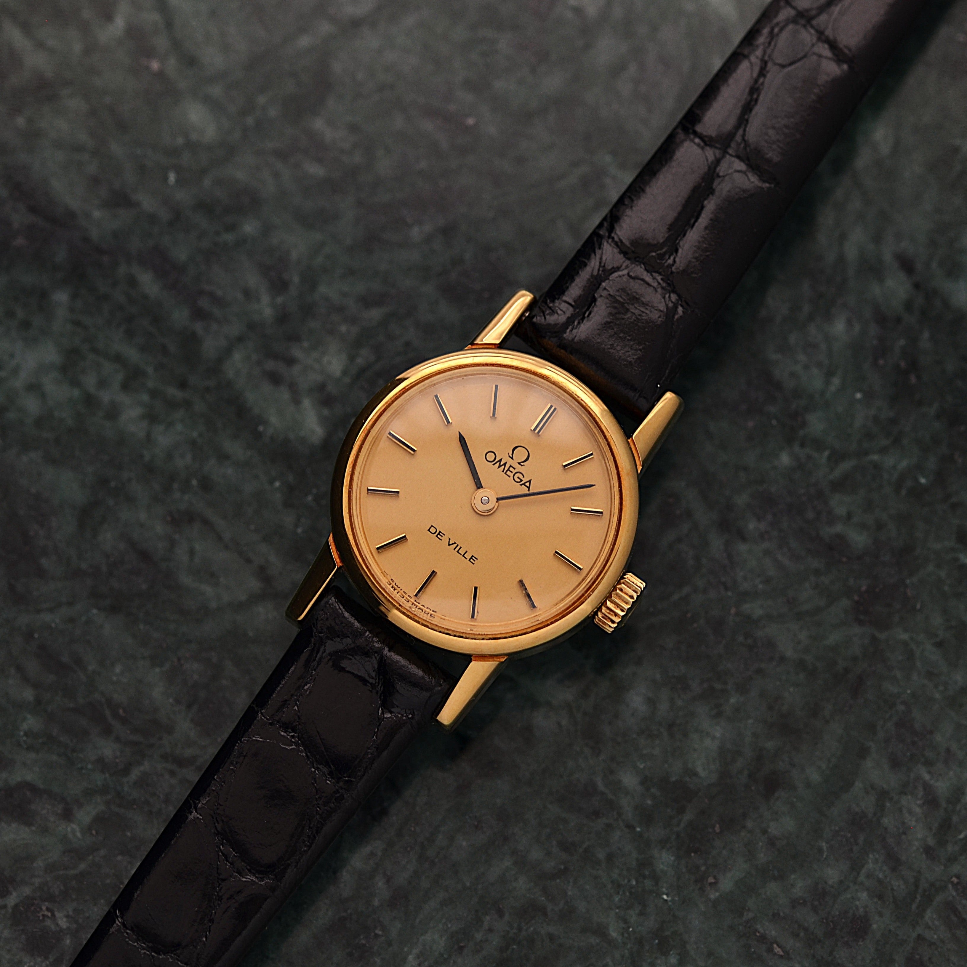 【OMEGA】オメガ デヴィル GP ラウンド Gold デッドストック