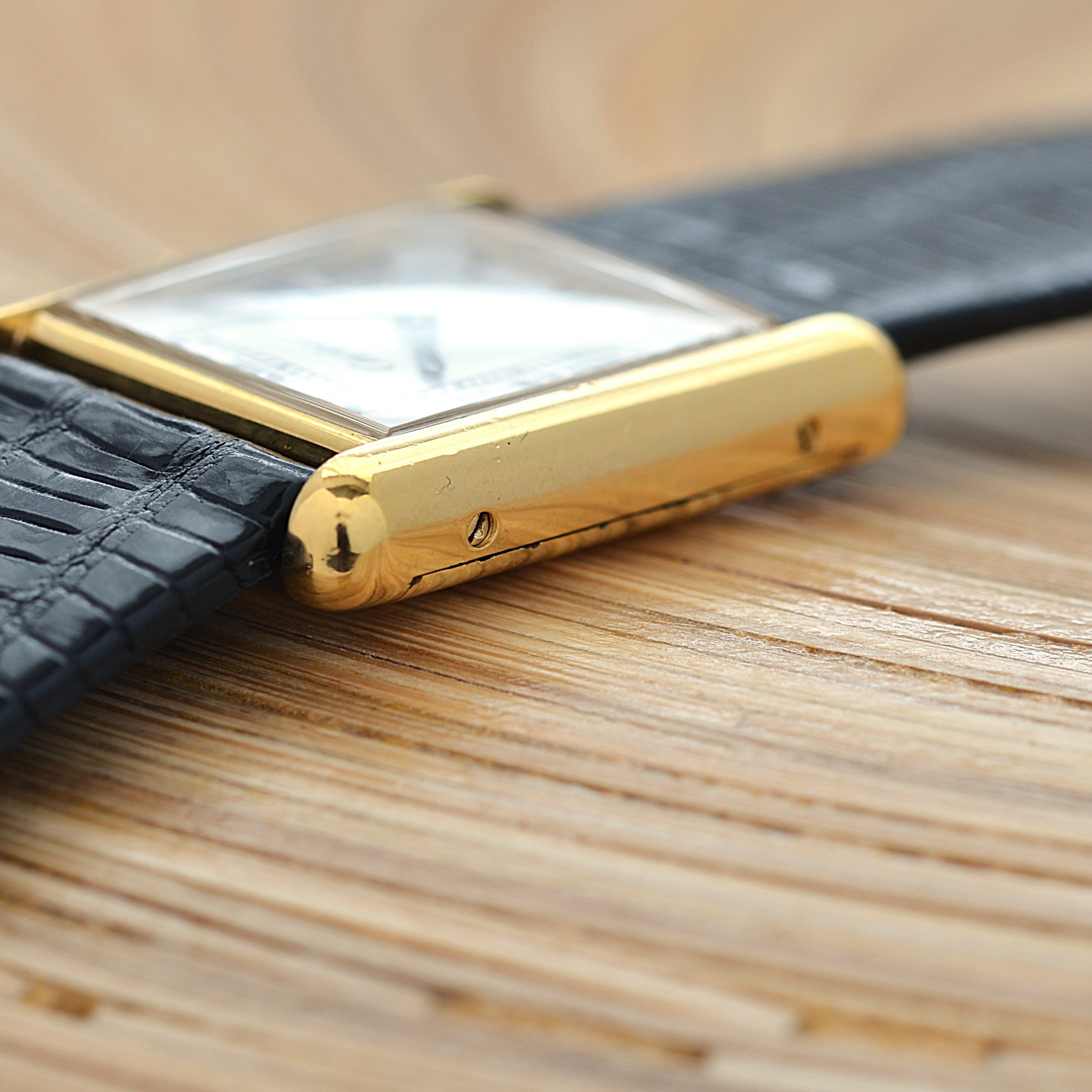 【Cartier】カルティエ マストタンクLM ホワイトローマ 手巻き Pre-must de Tank 欧州仕様 純正ボックス付き