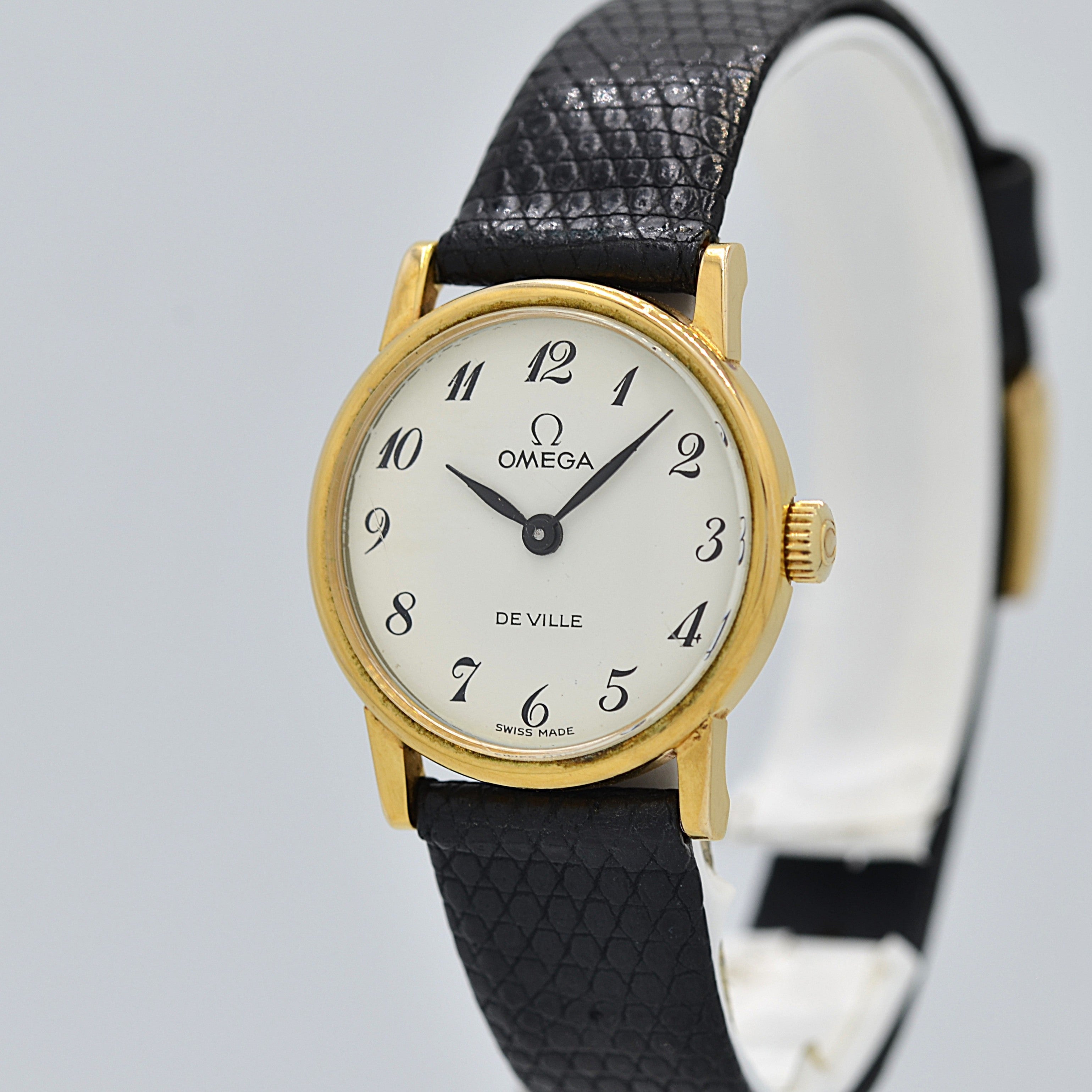 【OMEGA】オメガ デヴィル GP ラウンド White Arabic デッドストック