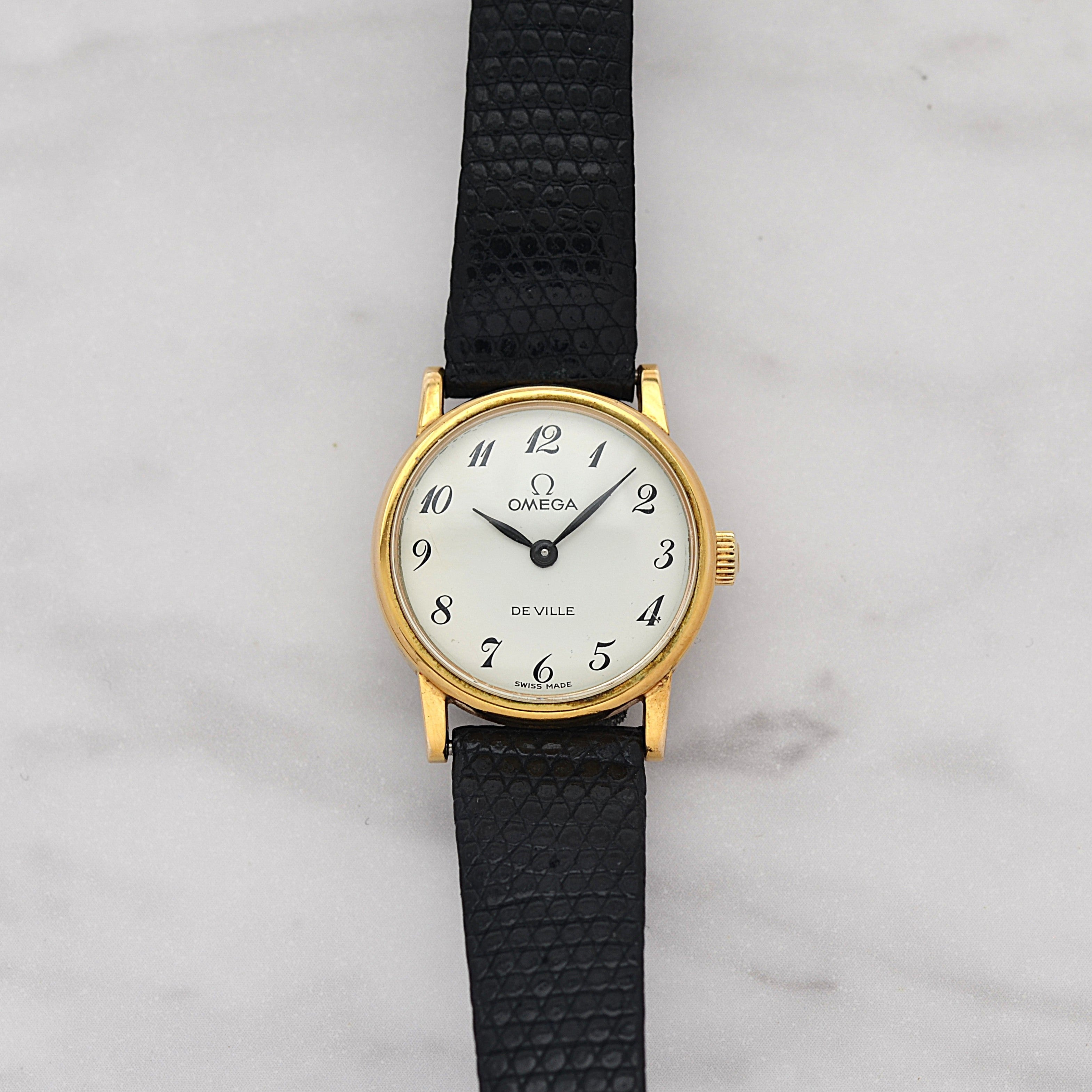 【OMEGA】オメガ デヴィル GP ラウンド White Arabic デッドストック