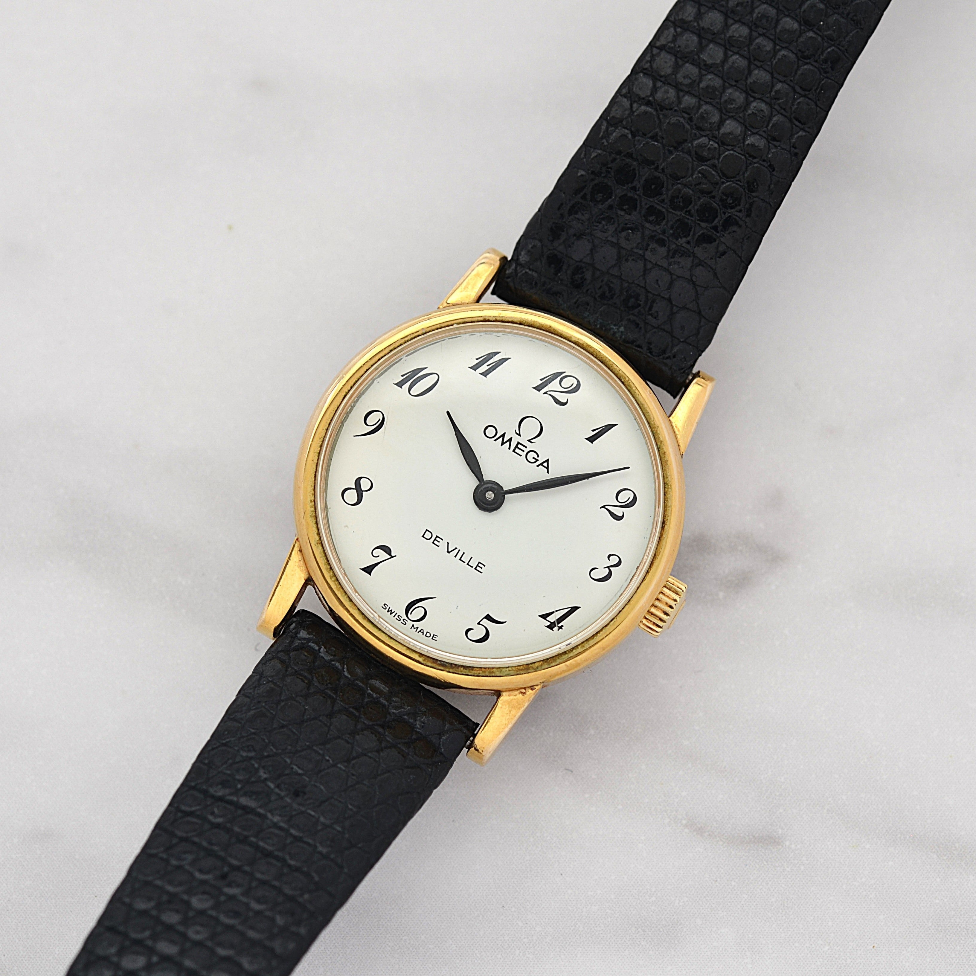 【OMEGA】オメガ デヴィル GP ラウンド White Arabic デッドストック