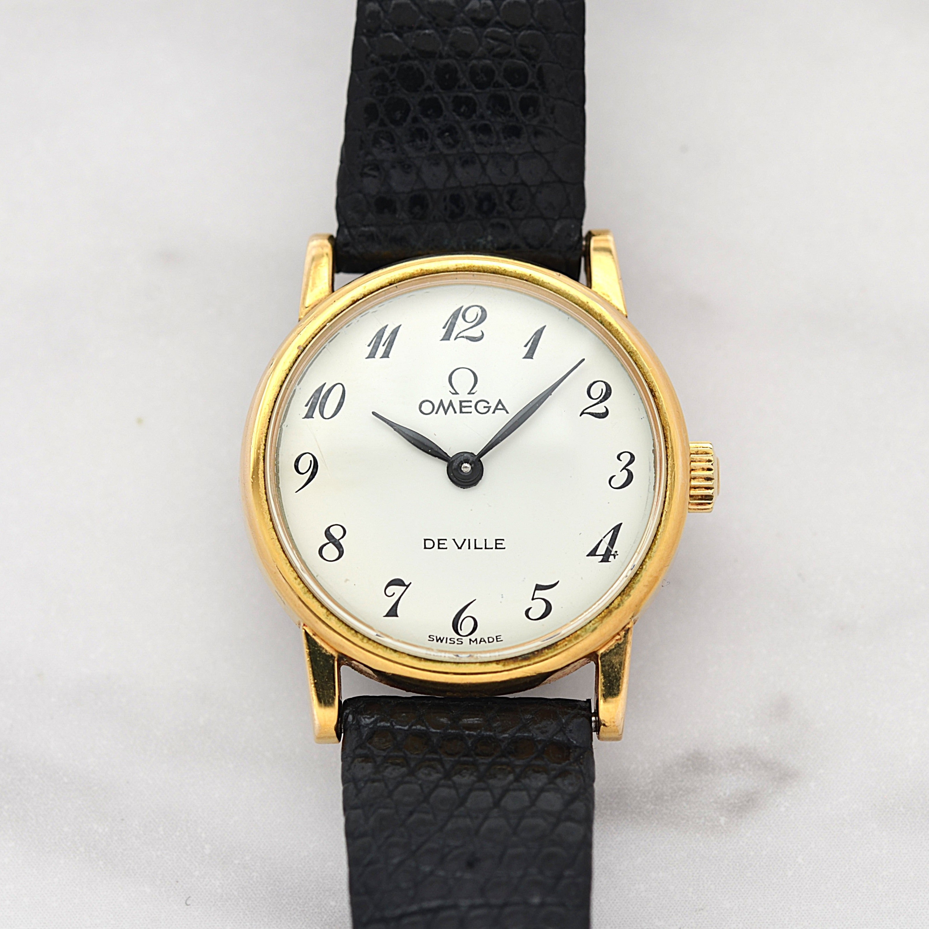 【OMEGA】オメガ デヴィル GP ラウンド White Arabic デッドストック