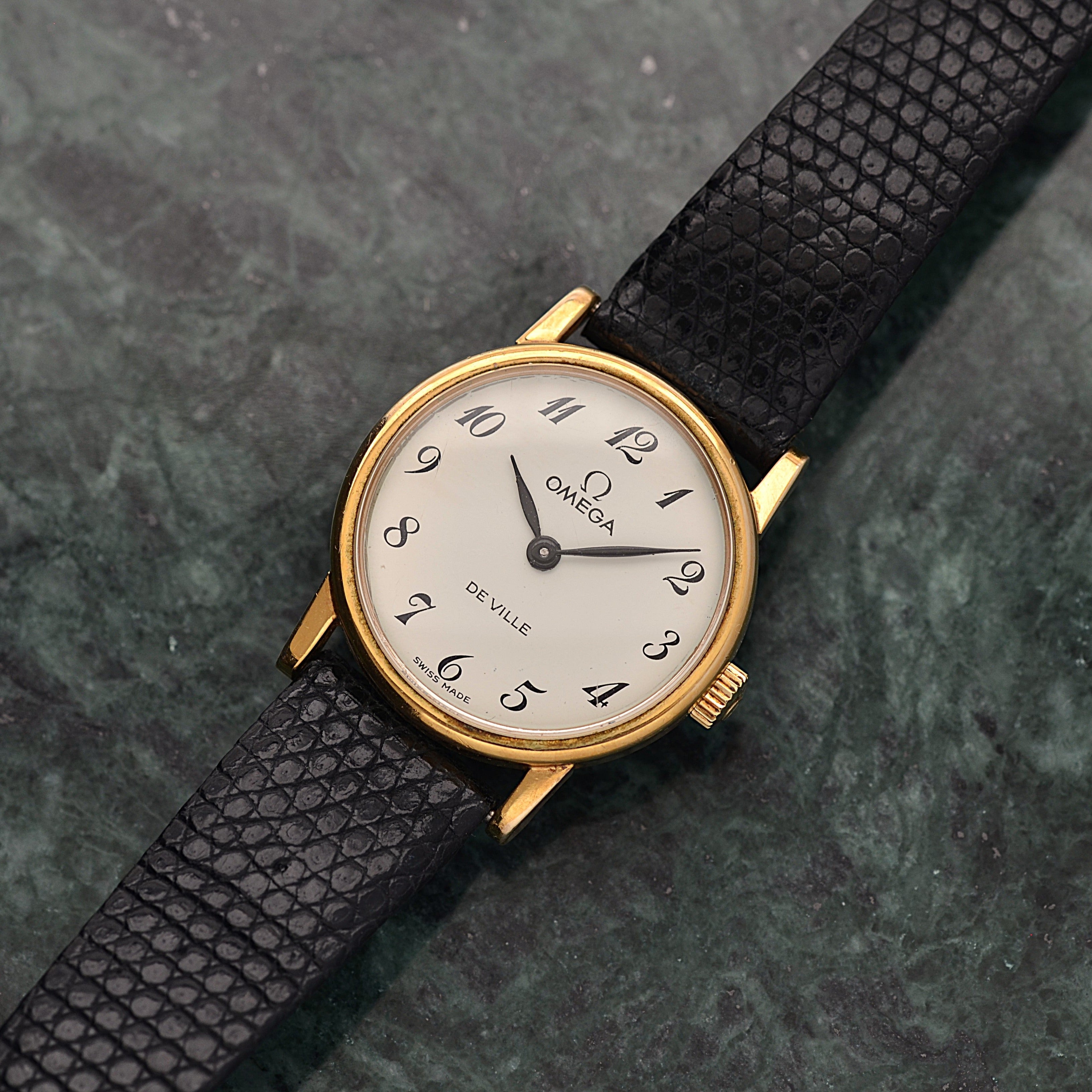 【OMEGA】オメガ デヴィル GP ラウンド White Arabic デッドストック