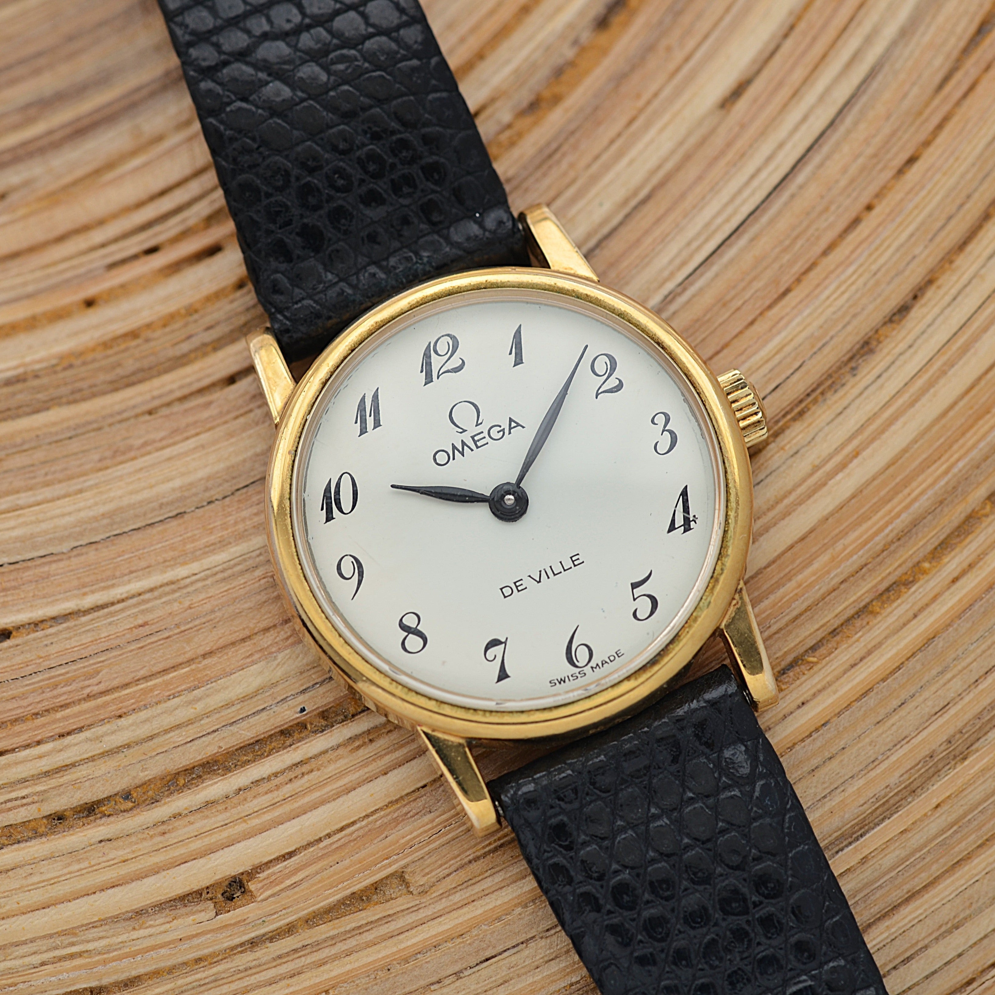 【OMEGA】オメガ デヴィル GP ラウンド White Arabic デッドストック