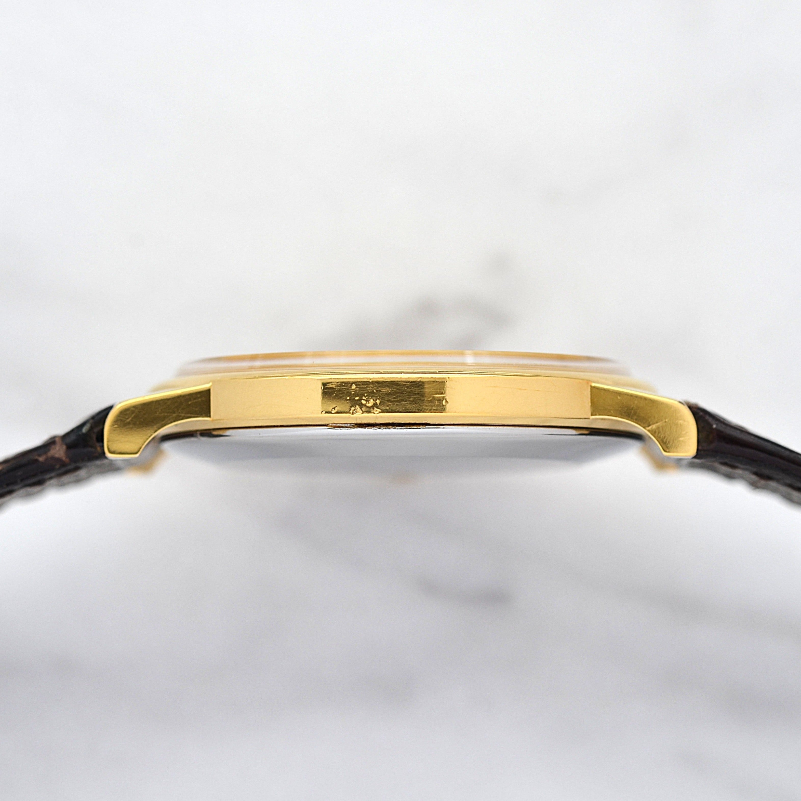 [Omega] 歐米茄碟飛系列 GP 圓形金錶配真鱷魚皮錶帶和錶扣