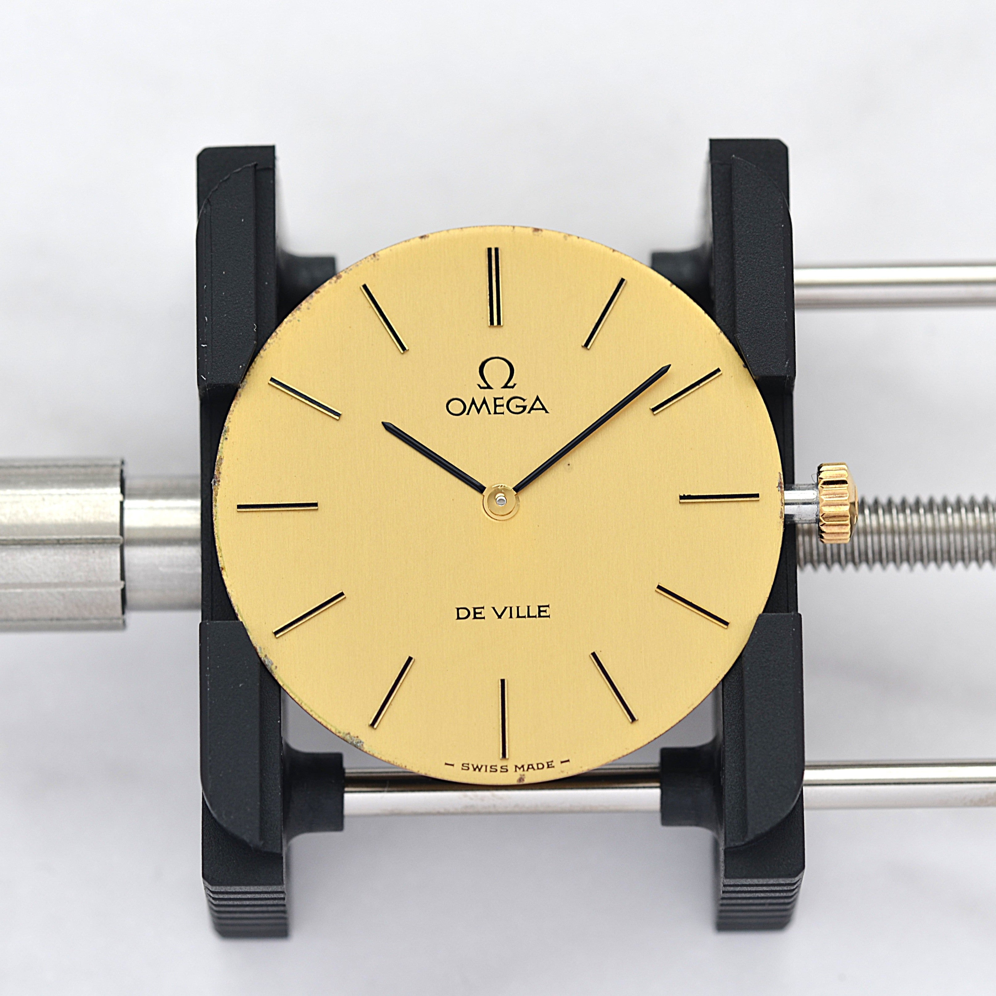 [Omega] 歐米茄碟飛系列 GP 圓形金錶配真鱷魚皮錶帶和錶扣