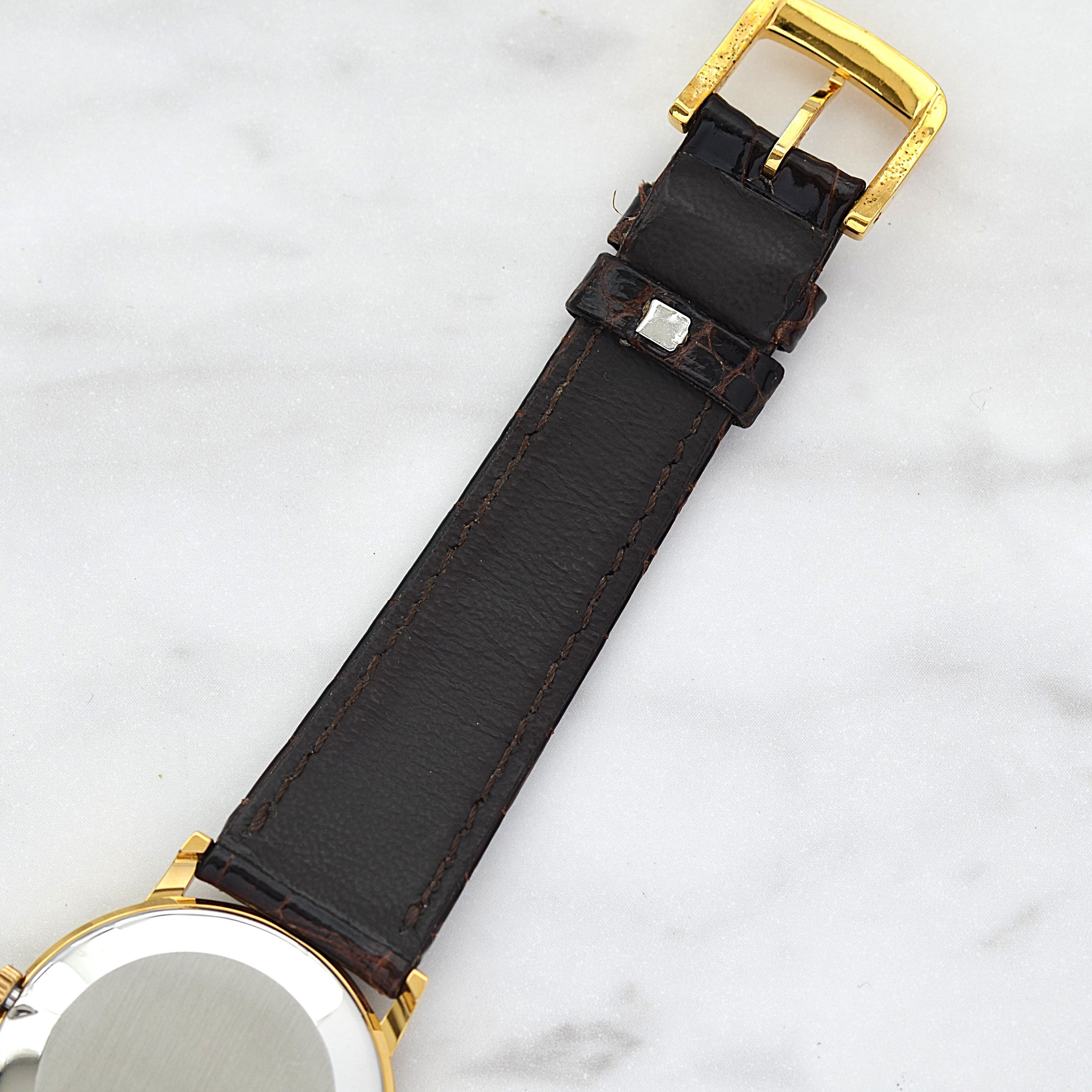 [Omega] 歐米茄碟飛系列 GP 圓形金錶配真鱷魚皮錶帶和錶扣